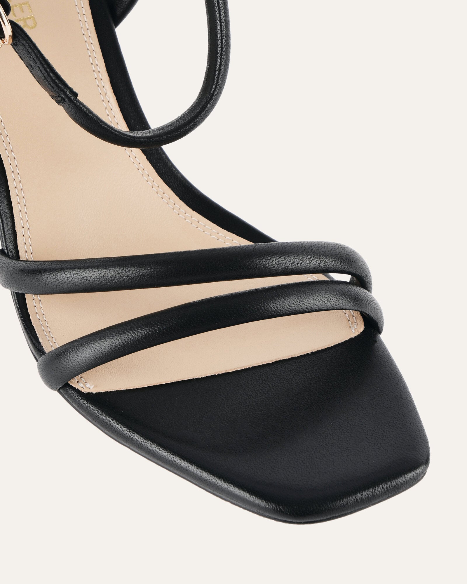Nino Black Leather High Heel Sandals for Women - Comfortable Dressy Summer Shoes for Weddings, Parties & Date Nights