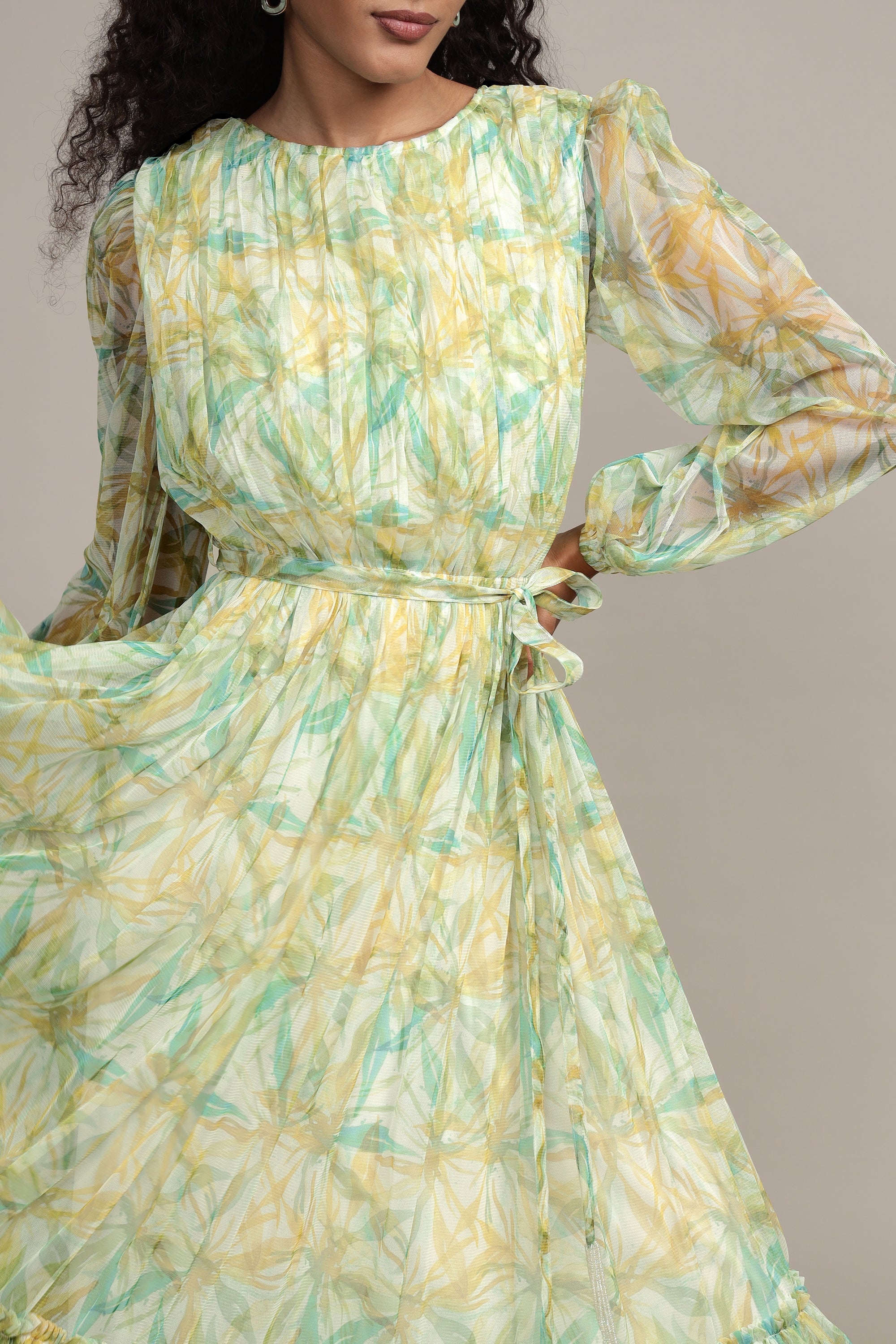 Rebecca Green Floral Maxi Dress for Women | Elegant Summer Beach Wedding Party Dress | Perfect for Vacations, Date Nights & Special Occasions