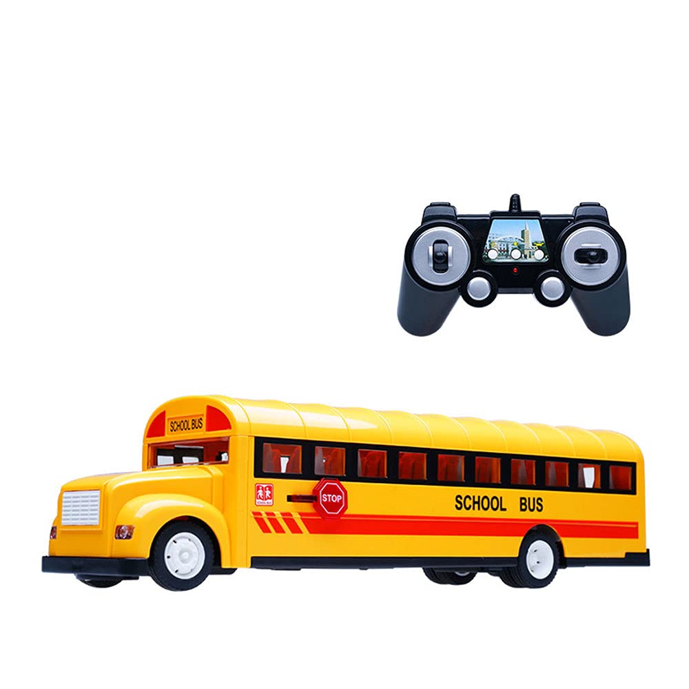 2.4G Remote Control School Bus Toy - Realistic Simulation Model with 45-Degree Climbing, Opening Doors, Front/Rear Lights & Sound Effects | Perfect Gift for Kids, Boys | Great for Pretend Play, School Transportation Roleplay & Collectible Display