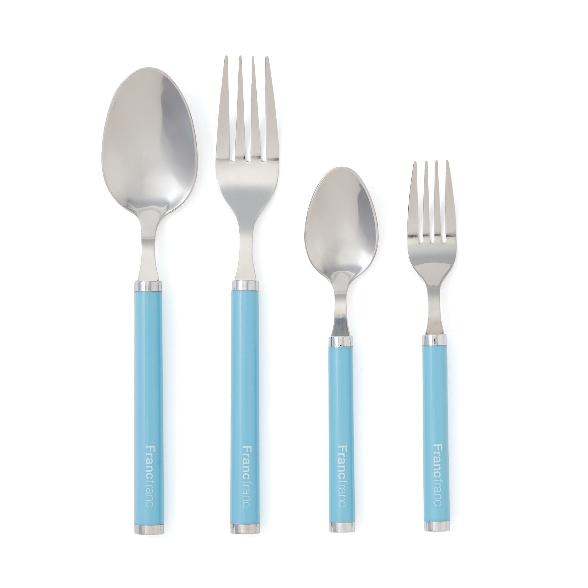 Premium 4-Piece Cutlery Set with Custom Logo - Elegant Blue Utensils for Dining, Gifts & Home Decor