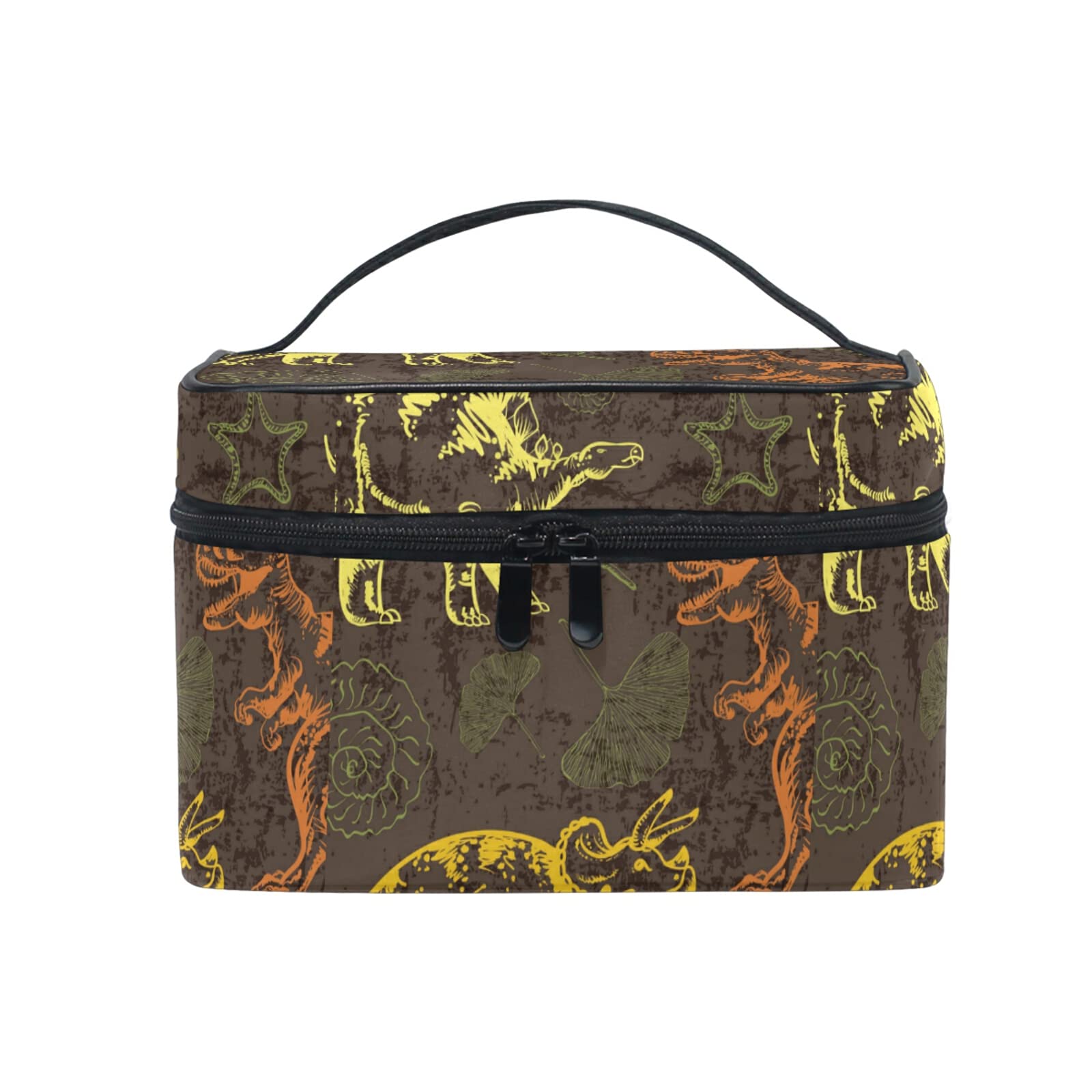 Cute Cartoon Dinosaur Makeup Bag for Women - Waterproof Cosmetic & Toiletry Travel Organizer - Perfect for Travel, Gym, and Daily Essentials Storage