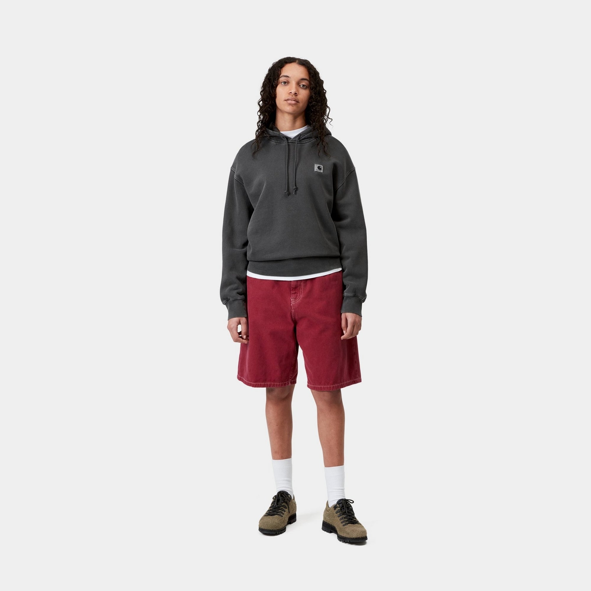 Women's Hooded Nelson Sweatshirt - Soft Fleece Pullover with Kangaroo Pocket | Graphite Grey | Cozy Lounge Wear for Fall & Winter