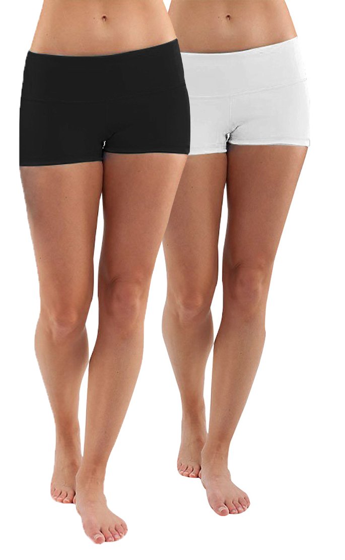 iloveSIA Women's Yoga Shorts - High Waisted Cotton Workout Shorts for Yoga, Gym & Running | Breathable & Stretchy Activewear for Women