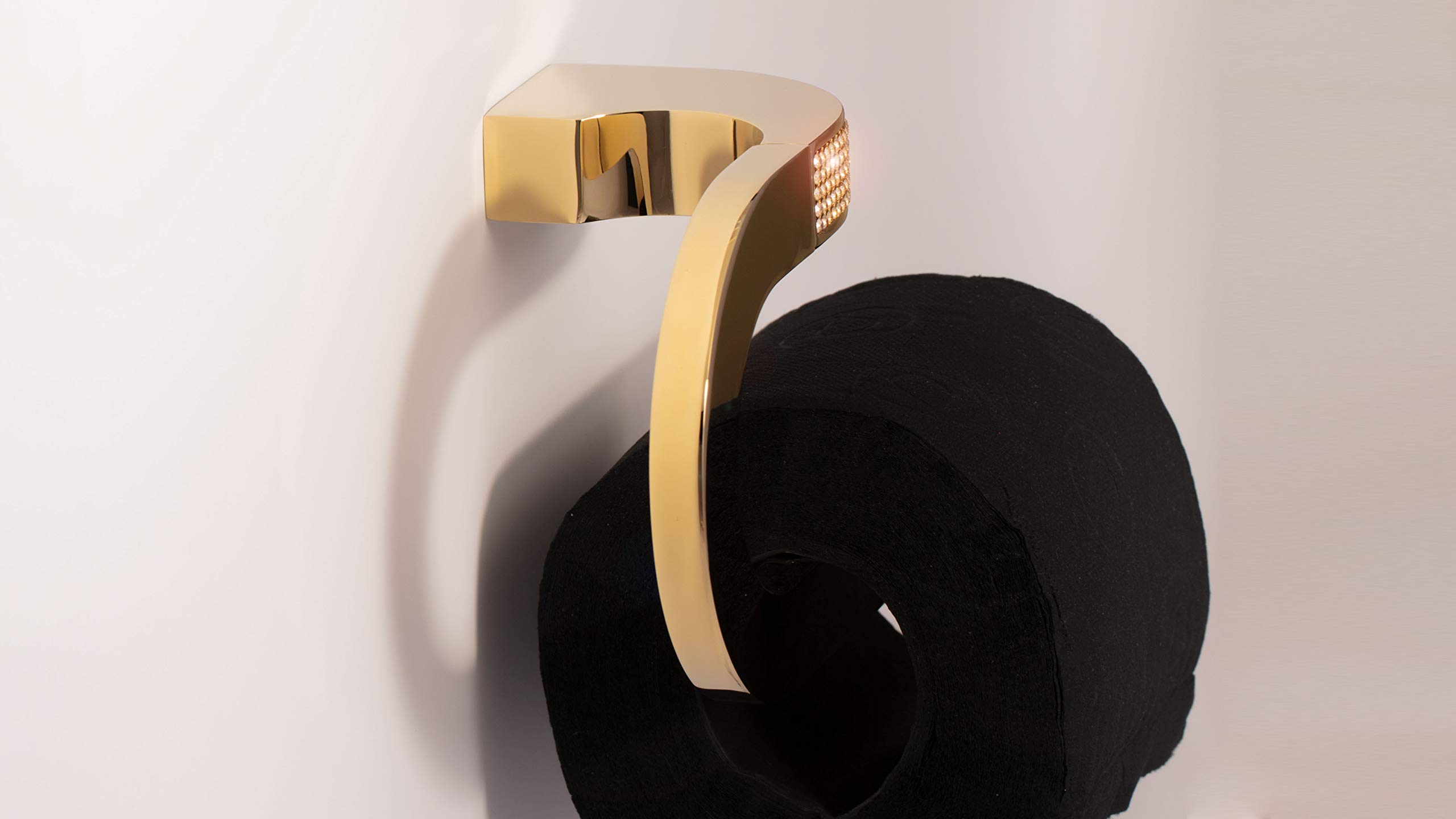 Luxury Gold Swarovski Crystal Towel Ring - Elegant Bathroom Decor