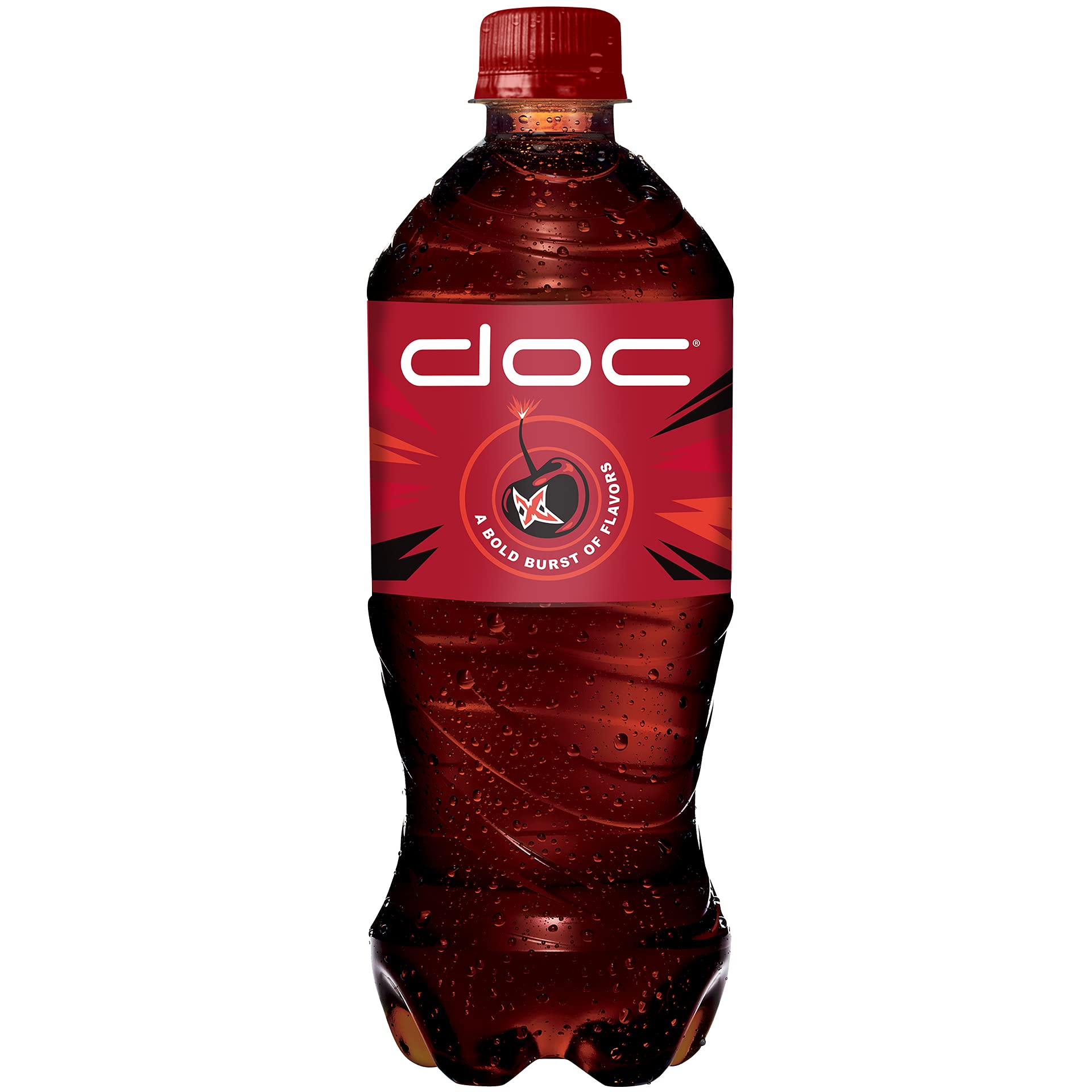 Doc Soda 20oz Bottle (24 Pack) - Refreshing Sparkling Water for Parties, Offices & Home Hydration