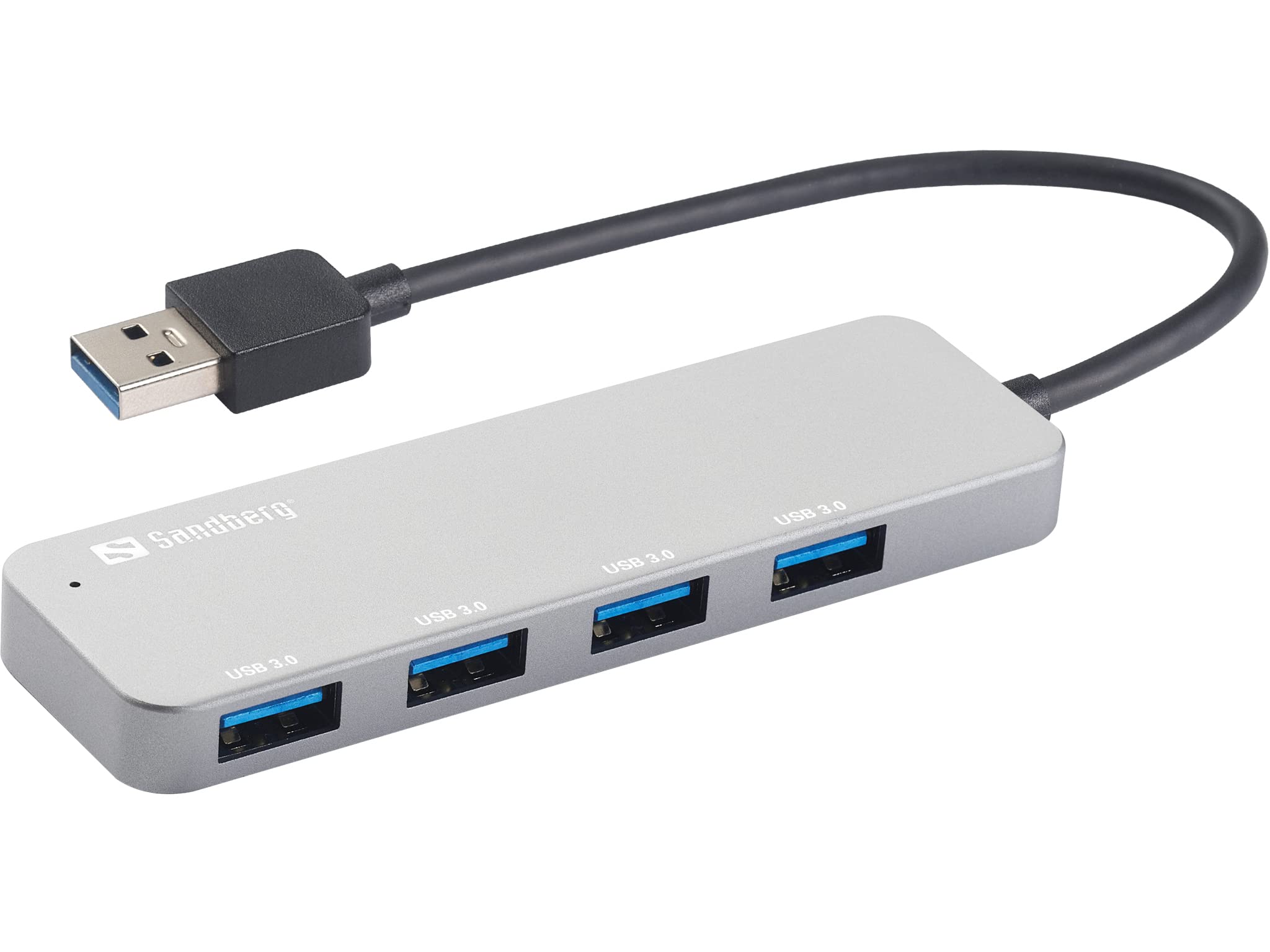 4-Port USB 3.0 Hub - High-Speed Data Transfer for PC & Laptop
