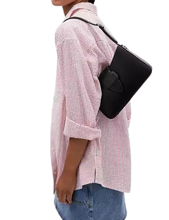 Coach Eliza Leather Shoulder Bag - Stylish Crossbody Purse with Leather Covered Closure for Women | Perfect for Work, Travel & Everyday Use