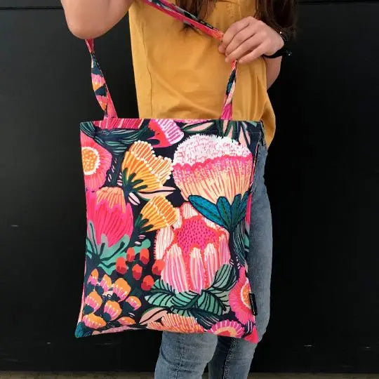 Flowers of Oz Tote Bag - Stylish Canvas Shopper with Vibrant Floral Print | Perfect for Grocery Shopping, Beach Trips & Everyday Use