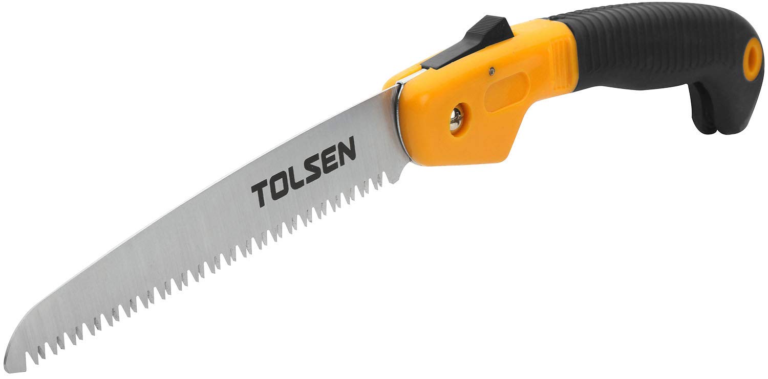 Tolsen 180MM Pruning Saw with Sharptooth Design - Heavy Duty Hand Saw for Wood Cutting, Carpentry, Gardening & Woodworking | Ergonomic Handle for Comfortable Use | Ideal for Tree Trimming, DIY Projects & Professional Woodworking