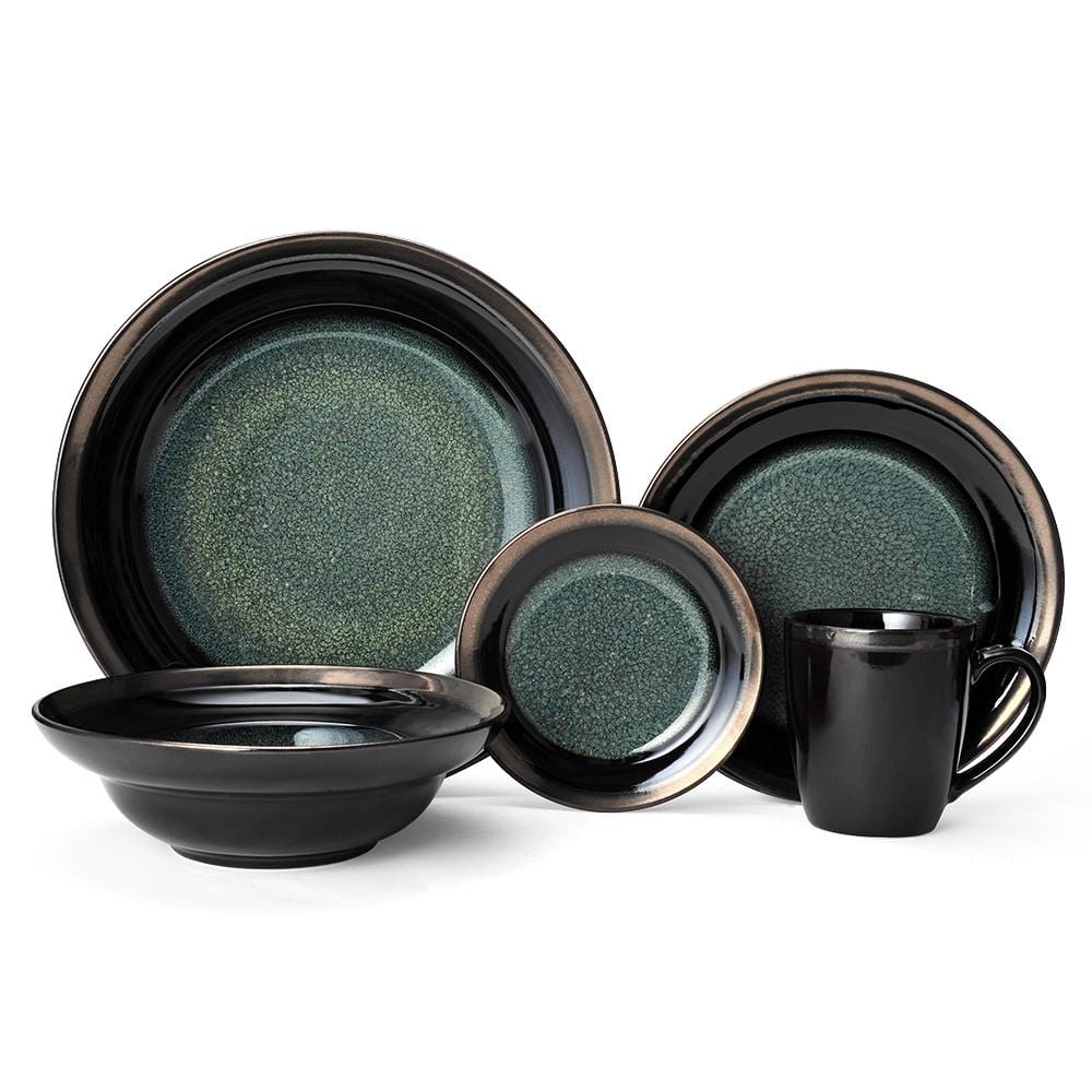 Premium Jade Dinnerware Set - Elegant 16-Piece Porcelain Tableware for Fine Dining | Perfect for Weddings, Anniversaries & Upscale Dinner Parties