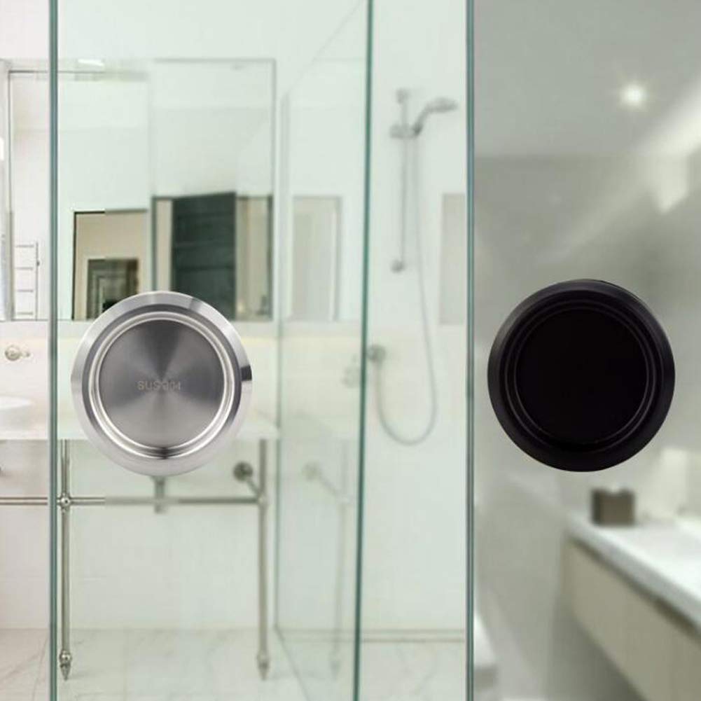 Premium 304 Stainless Steel Shower Door Handle - Round Sliding Glass Door Knob for Bathroom & Shower Room - Durable Back-to-Back Pull Handle Accessory - Perfect for Modern Bathrooms, Spa Showers & Glass Partition Doors