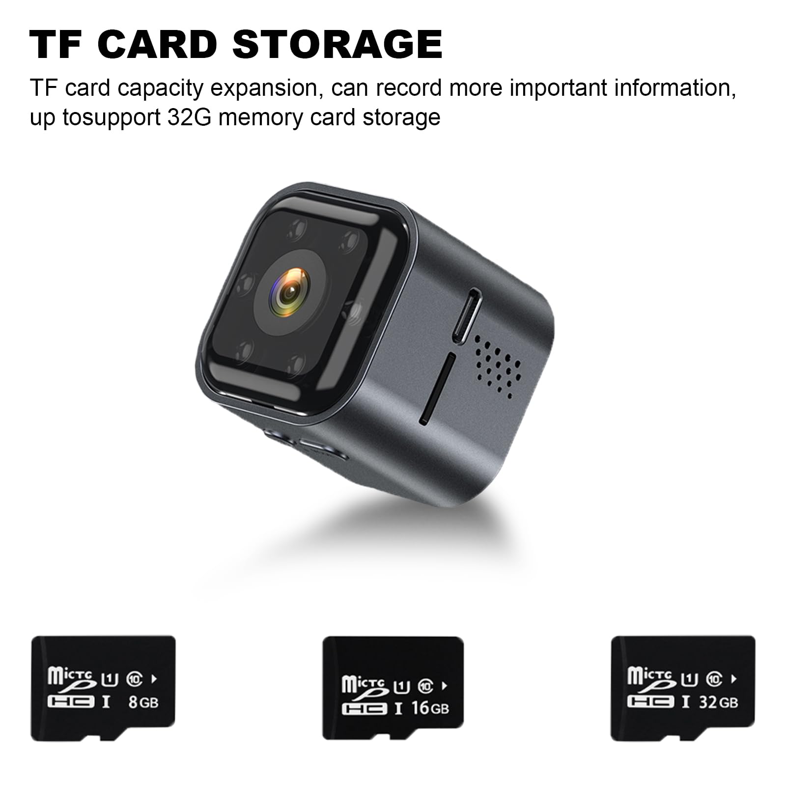 WORHUDY Mini Spy Camera - 4K HD WiFi Hidden Security Camera with Two-Way Audio, Motion Detection & Night Vision | Compact Surveillance Camera for Home Security, Nanny Cam, Office Monitoring & Pet Watching