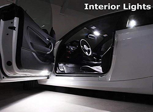 iJDMTOY Xenon White 3-SMD-2835 LED Bulbs - 168 194 2825 W5W Replacement for License Plate Lights, Parking Lights & Interior Dome Lights - Perfect for Car, Truck, SUV & Van Lighting Upgrades