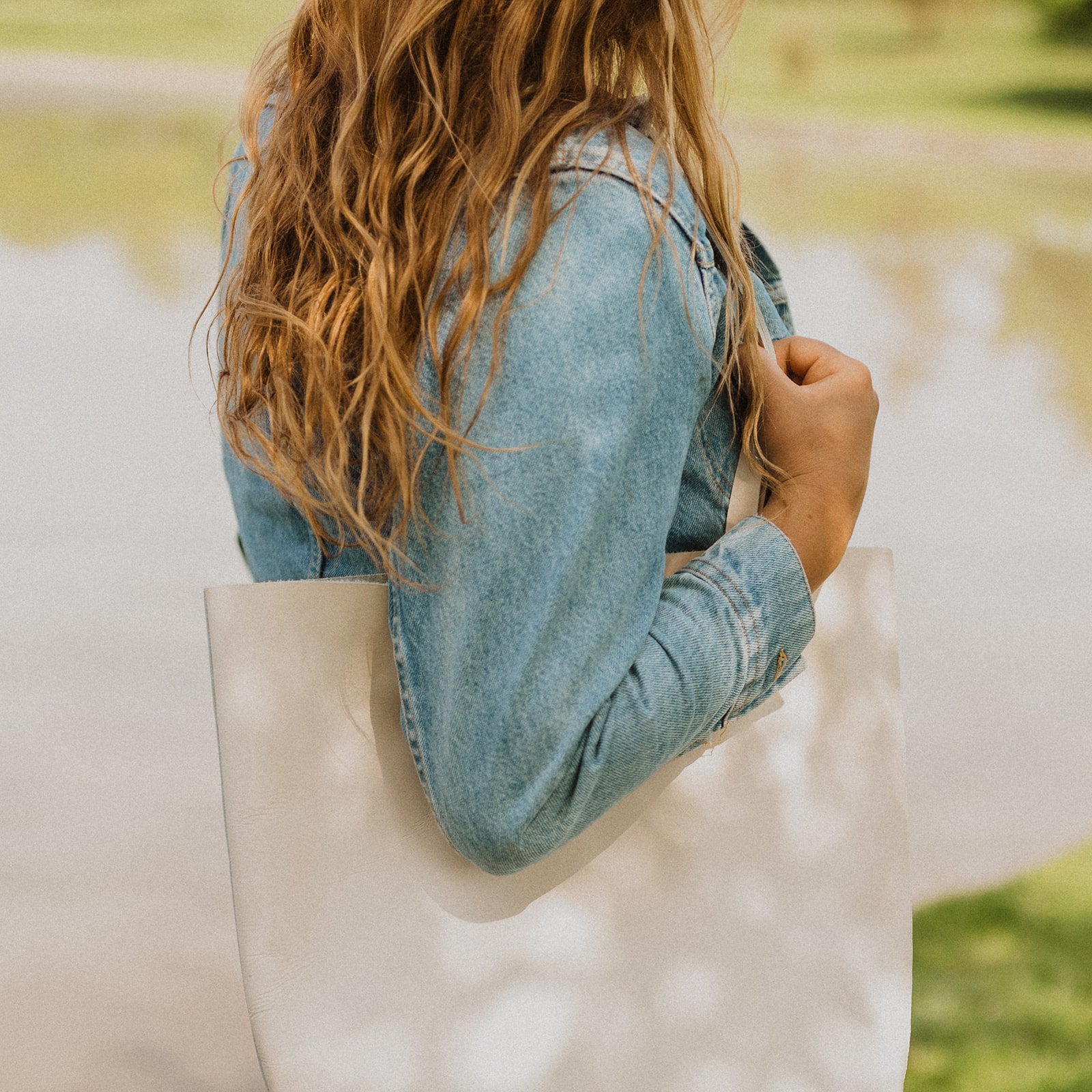 Premium Genuine Leather Tote Bag for Women - Soft Cream Color - Spacious Work & Travel Handbag - Perfect for Office, Commute & Weekend Getaways