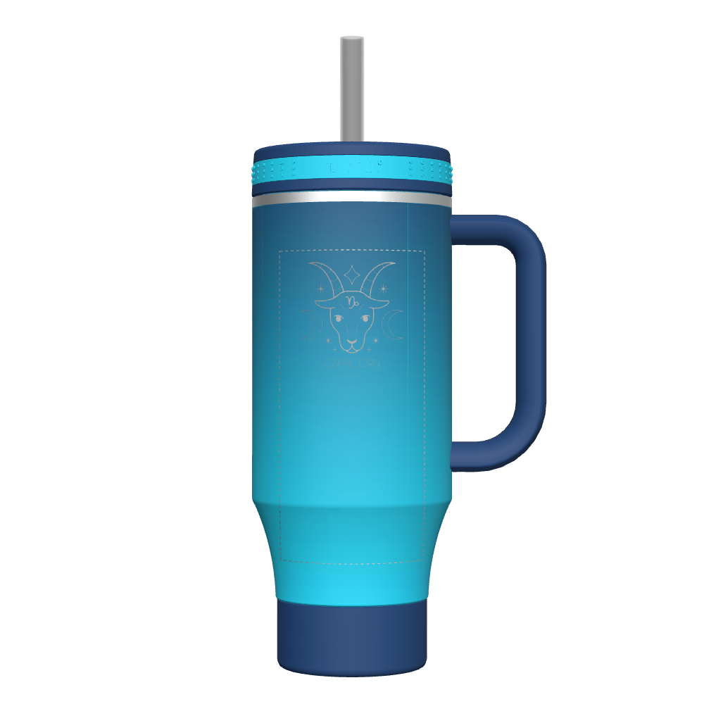 40oz Ombre Straw Tumbler with Lid - Custom Personalized Name & Design - Insulated Stainless Steel Cup for Iced Coffee, Smoothies & Cold Drinks - Perfect for Gym, Office & Outdoor Activities