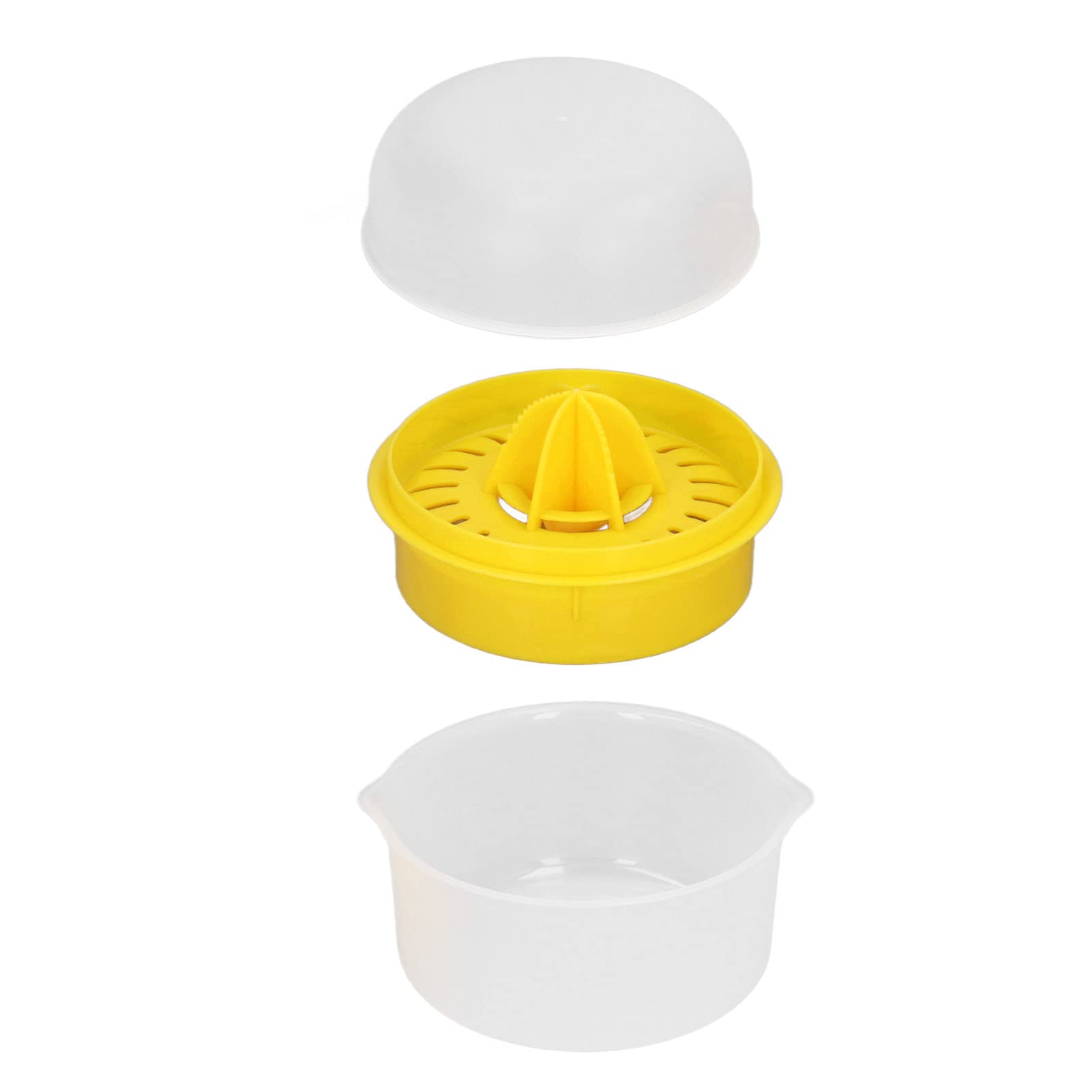 Premium Manual Lemon Juicer & Egg Yolk Separator - 2 in 1 Stainless Steel Citrus Press for Lemons, Oranges & Fruits - Durable PP Kitchen Tool for Fresh Juice & Baking (Perfect for Cocktails, Baking & Healthy Drinks)