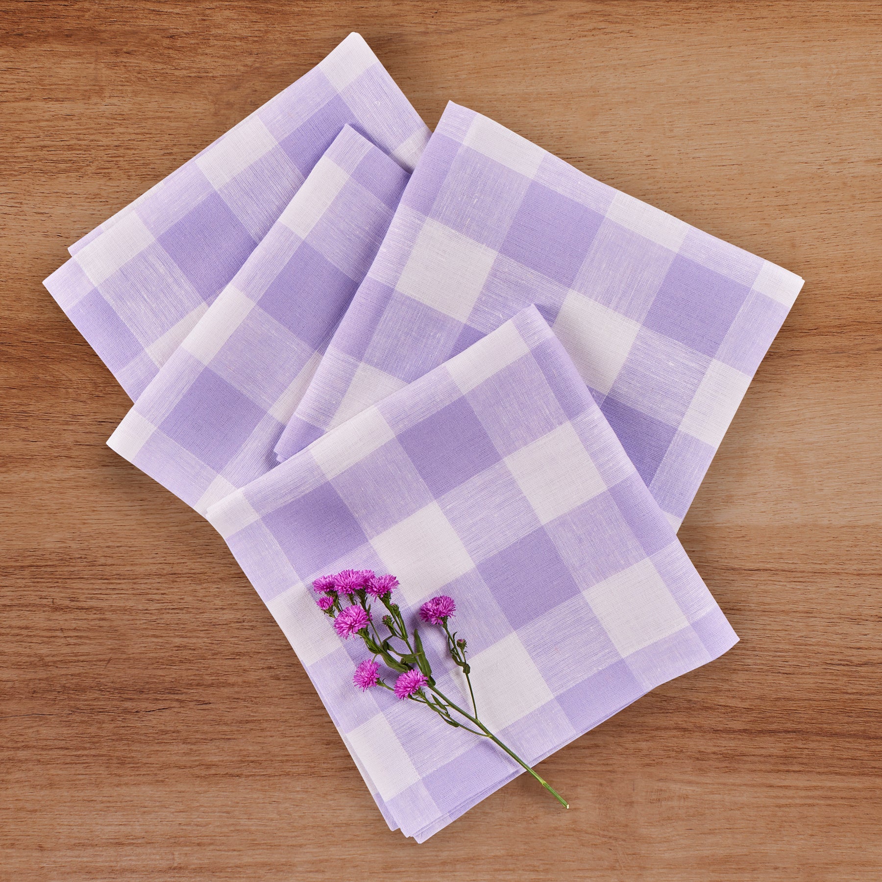Buffalo Check Cotton Napkins - Set of 4 Premium Dinner Napkins for Holiday Table Setting, Christmas Decor & Farmhouse Dining - Reusable & Washable