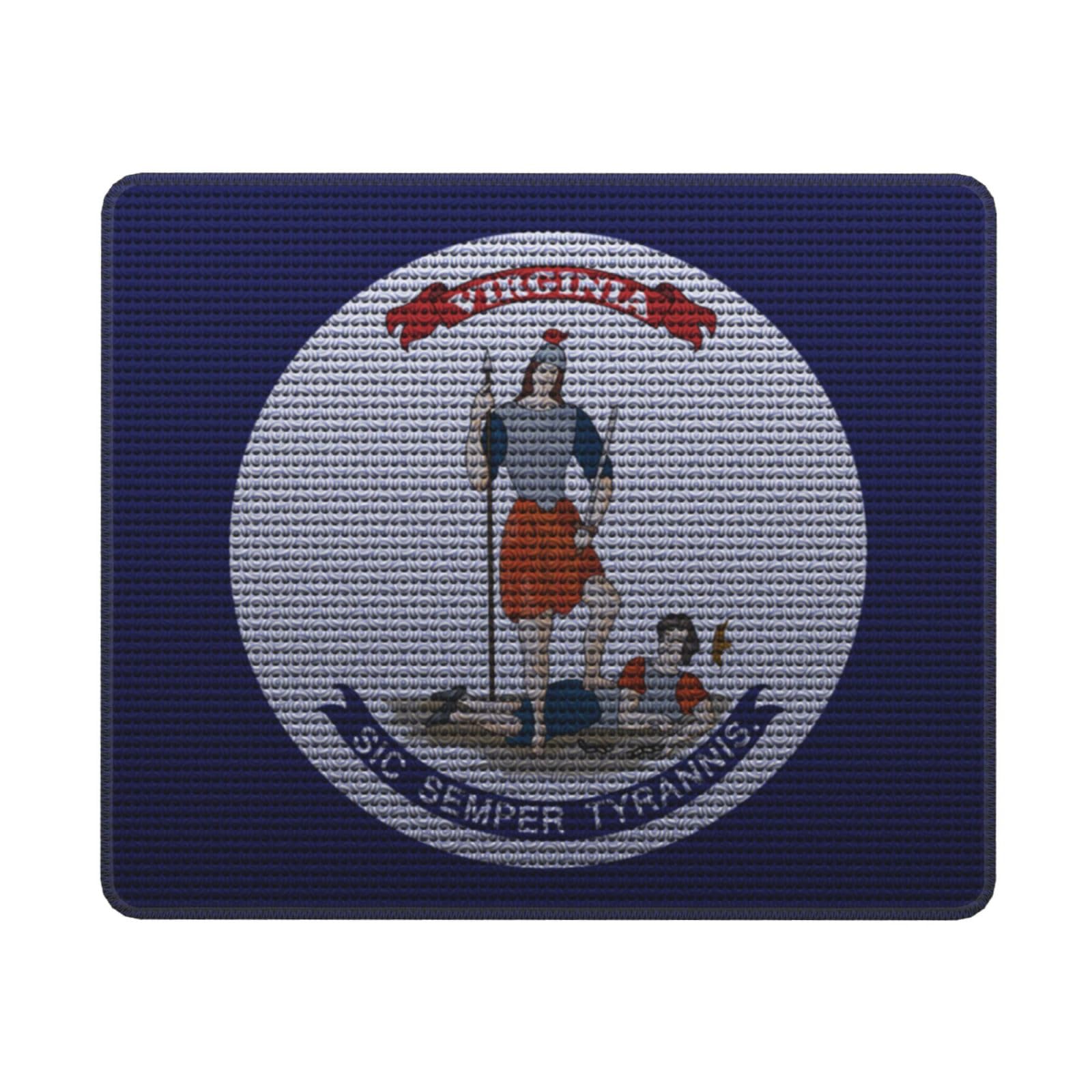 Virginia Flag Knit Pattern Mouse Pad - Non-Slip Rubber Base, Waterproof Surface (10x12 inches) for Office, Gaming & Laptop Use - Perfect for Home, Work & PC Enthusiasts