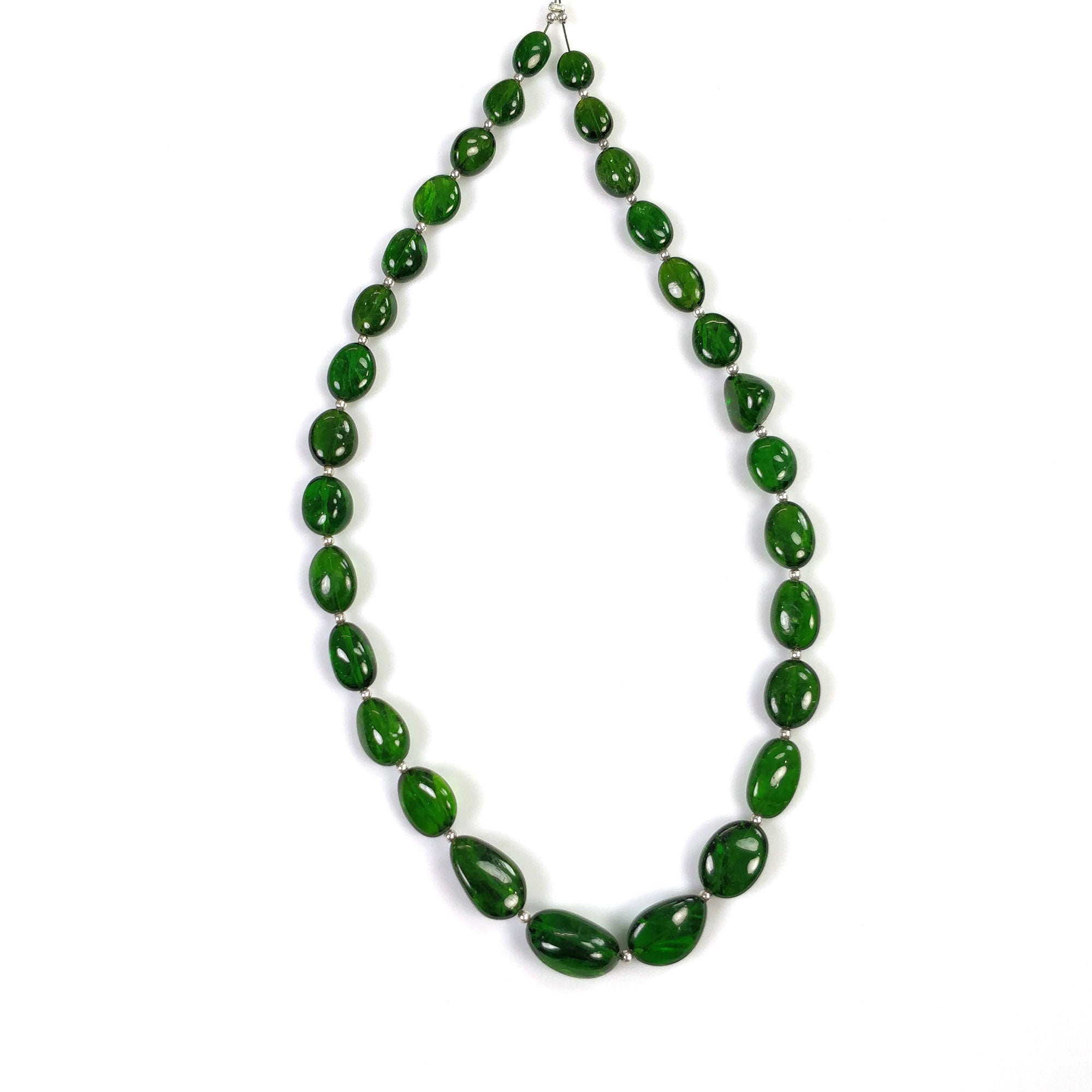 Natural Green Chrome Diopside Loose Beads - 70.50cts Genuine Gemstone Nuggets 6x5mm to 12x8mm for Jewelry Making (DIY, Necklaces, Bracelets) - Includes Video Guide