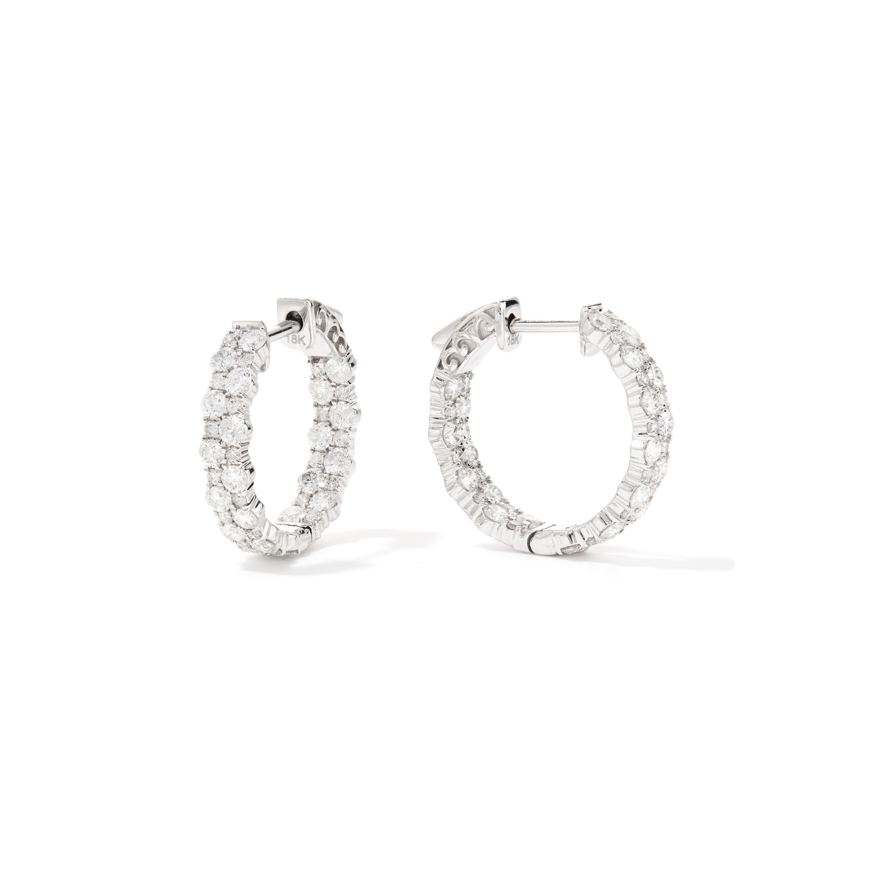Pave Huggies Earrings - Sterling Silver Huggie Hoop Earrings for Women, Minimalist & Dainty Everyday Jewelry - Perfect for Work, Date Night & Casual Outings