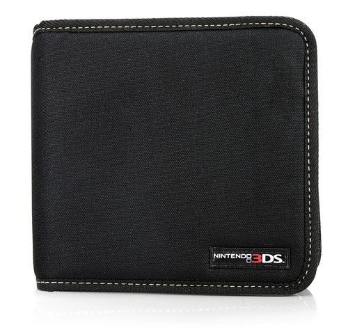 Nintendo Licensed Pull n Go Storage Folio Case for 3DS/DSi/DS Lite - Black | Portable Game Console Organizer | Perfect for Travel, School & Gaming On-The-Go