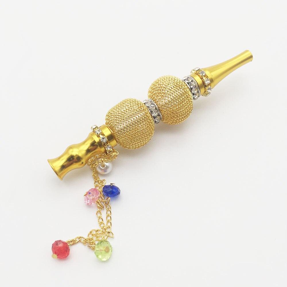 Handmade Inlaid Jewelry Pipes - Elegant Hookah Mouthpiece & Chillum for Smoking | Perfect for Relaxation, Parties, and Home Decor