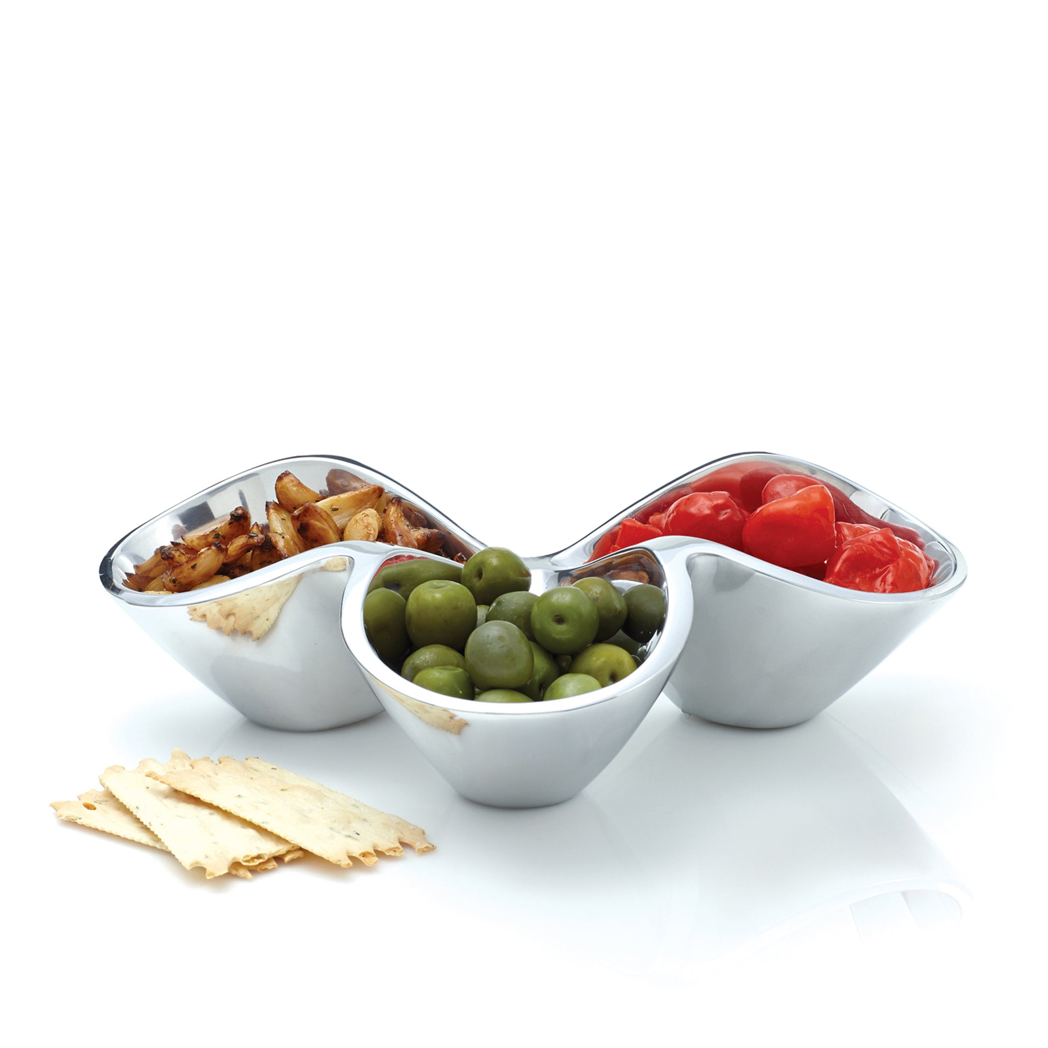 Bella 3-Tier Stainless Steel Condiment Caddy - Perfect for Dining Tables, Buffets, and Party Serving Trays