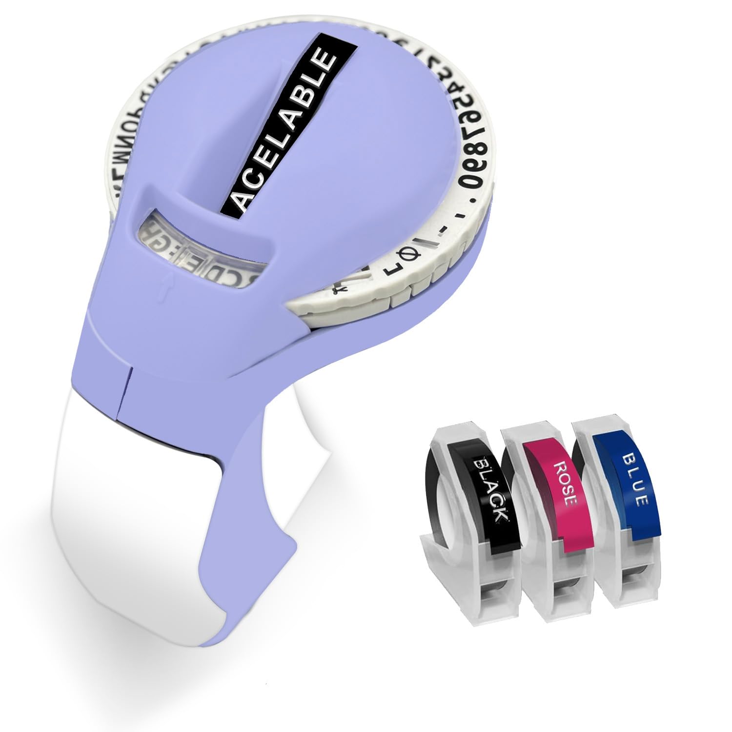 3D Portable Embossing Label Maker Machine with 3 Rolls Embossing Tapes - Handheld Embosser Writer for Home, Office, DIY & Craft Projects - Perfect for Organizing Files, Gifts, and Storage Containers