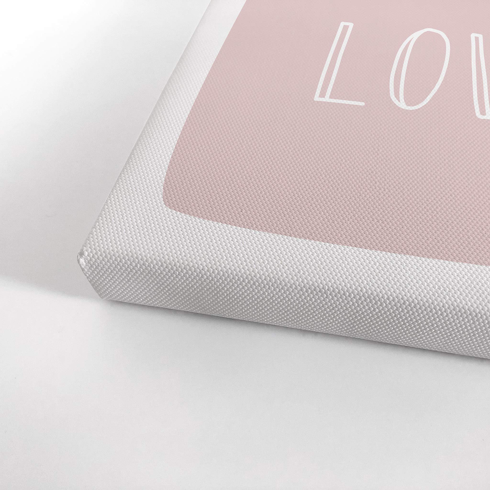 Live Laugh Love Pink Canvas Wall Art - 12x8 Inch Ready to Hang Nursery Decor, Kids Room Decor & Baby Room Decoration - Smile Art Design Made in USA | Perfect for Bedroom, Playroom & Gift Giving