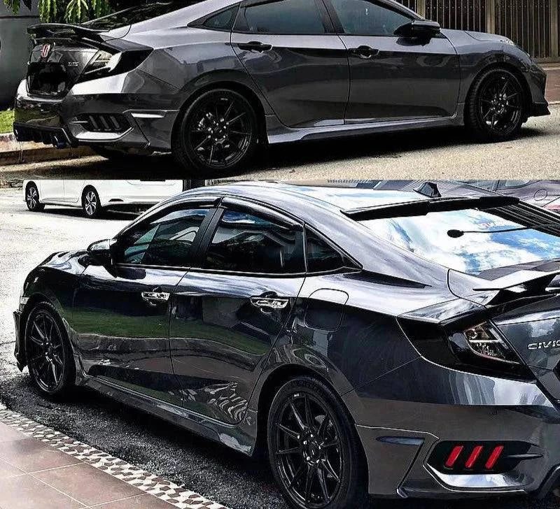 HFP Style Unpainted Side Skirts for 2006-2011 Honda Civic Sedan | Durable PP Material | Perfect for Car Body Enhancement & Customization