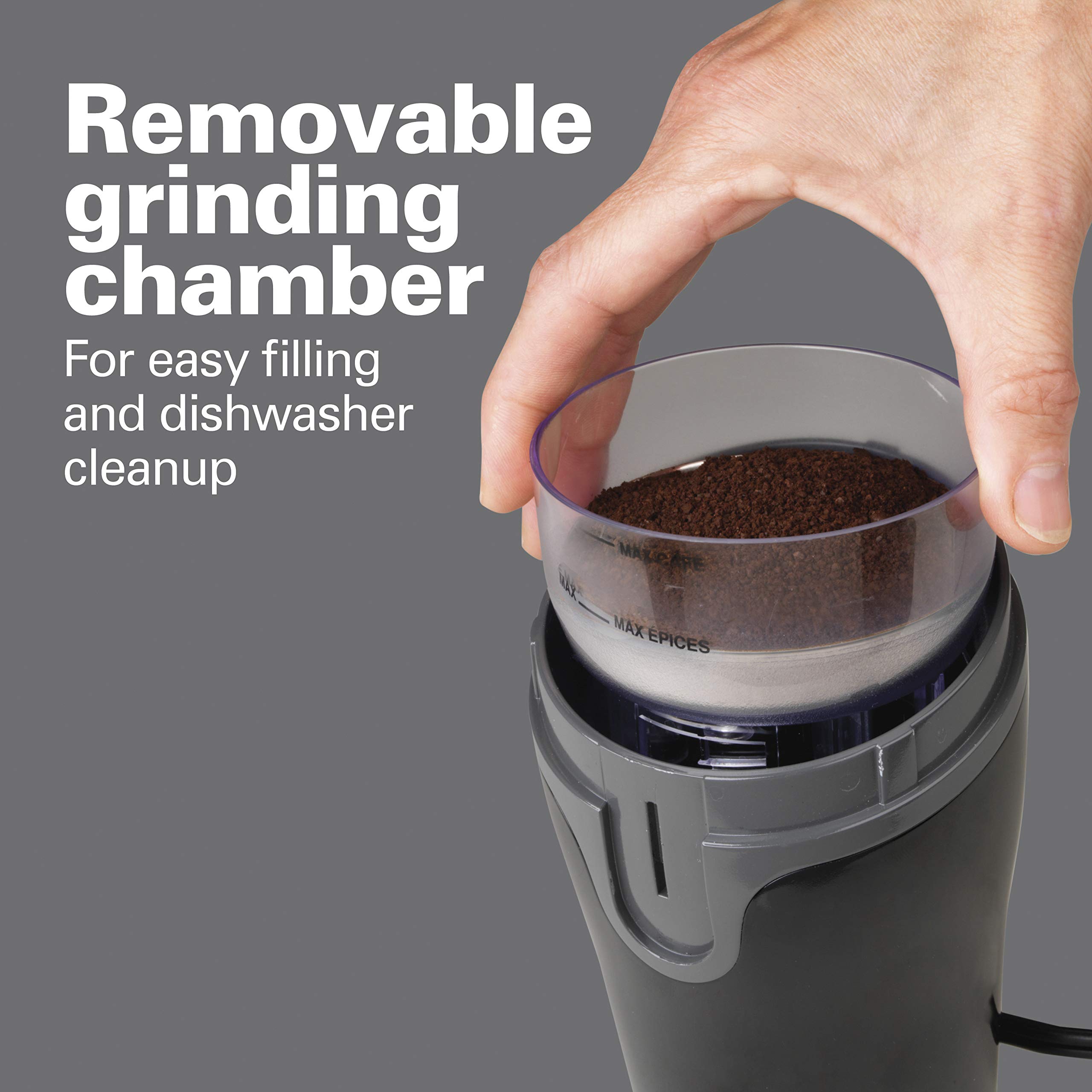 Hamilton Beach Fresh Grind Electric Coffee Grinder for Beans & Spices | Amazon Basics Stainless Steel Electric Hot Water Kettle 1.7L - Perfect for Home Brewing, Tea Making & Coffee Lovers