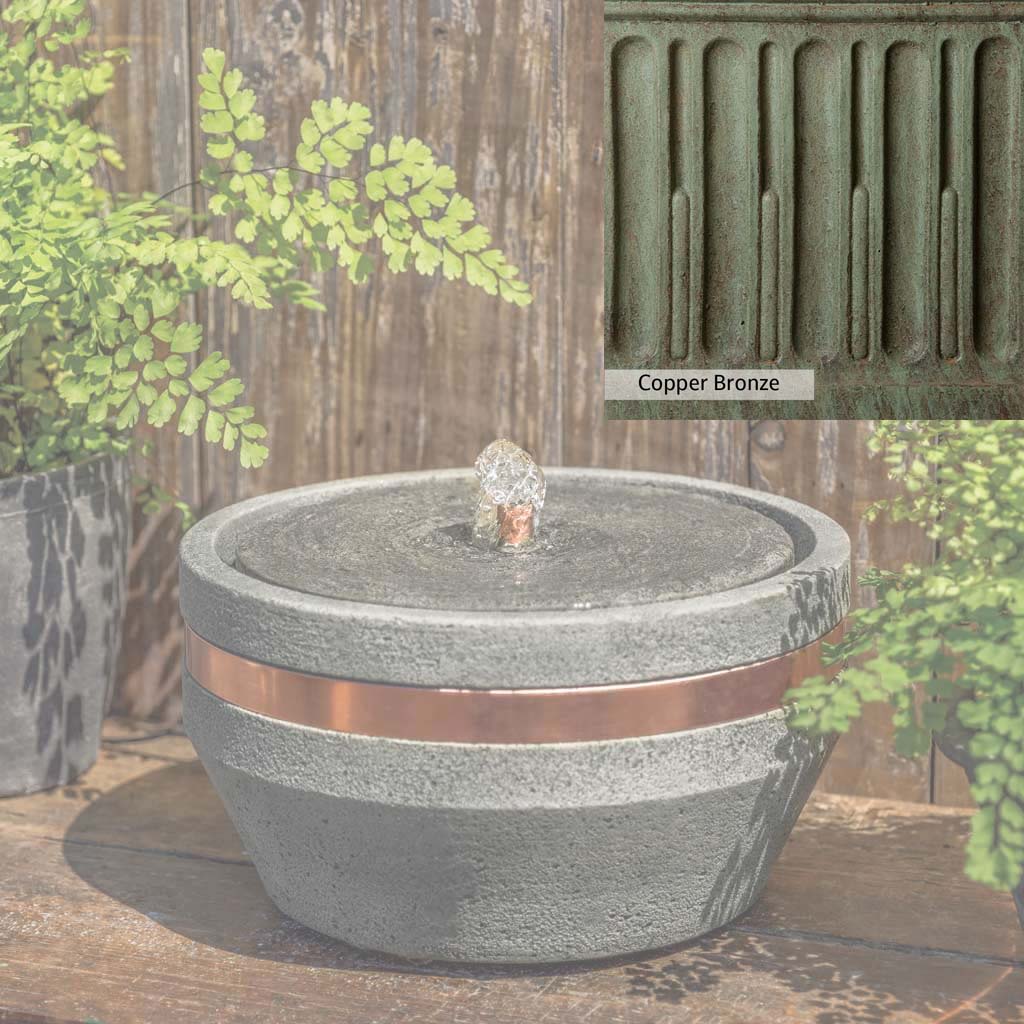 Campania International M Series Bevel Fountain - Elegant Outdoor Garden Water Feature for Patio, Yard, and Landscape Decor | Perfect for Backyard, Poolside, and Terrace Ambiance