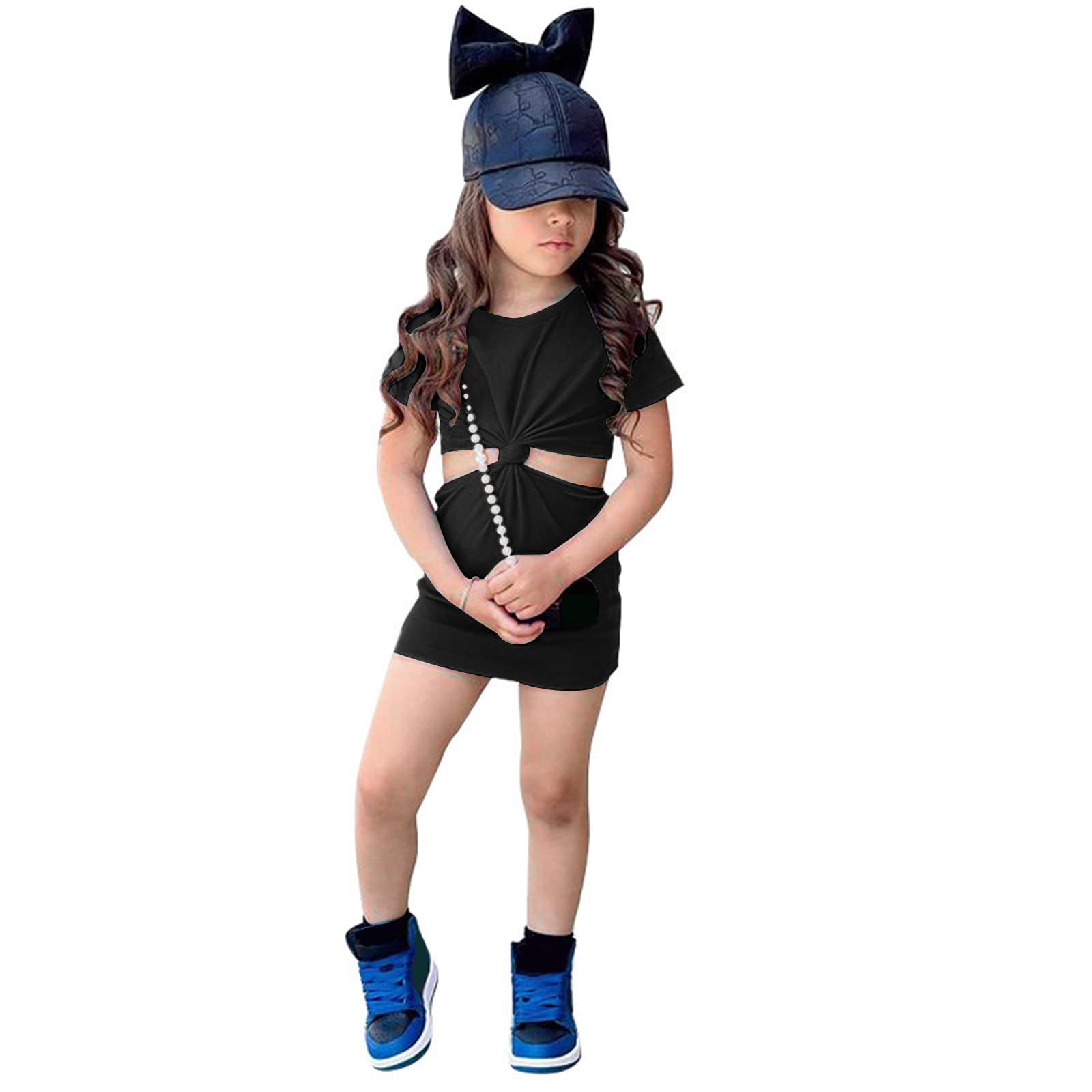 **Toddler Girls' Summer Outfit Set - Short Sleeve T-Shirt & Skirt Combo for Beach, Playdates & Casual Wear**    *优化说明：*   1. **SEO优化**：核心关键词前置（Toddler Girls' Summer Outfit），包含材质/场景长尾词（Short Sleeve T-Shirt & Skirt Combo）。   2. **场景扩展**：明确使用场景（Beach, Playdates, Casual Wear），覆盖更多搜索意图。   3. **简洁清晰**：删除重复词（如Clothes），突出商品类型（Outfit Set）提升可读性。