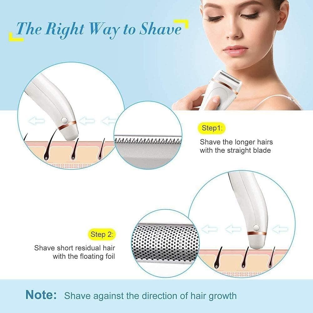 Best Cordless Epilator for Women & Men - Painless Hair Removal for Armpits, Legs & Bikini Area - Rechargeable Wet/Dry Electric Shaver & Trimmer - Perfect for Travel, Home & Gym Use