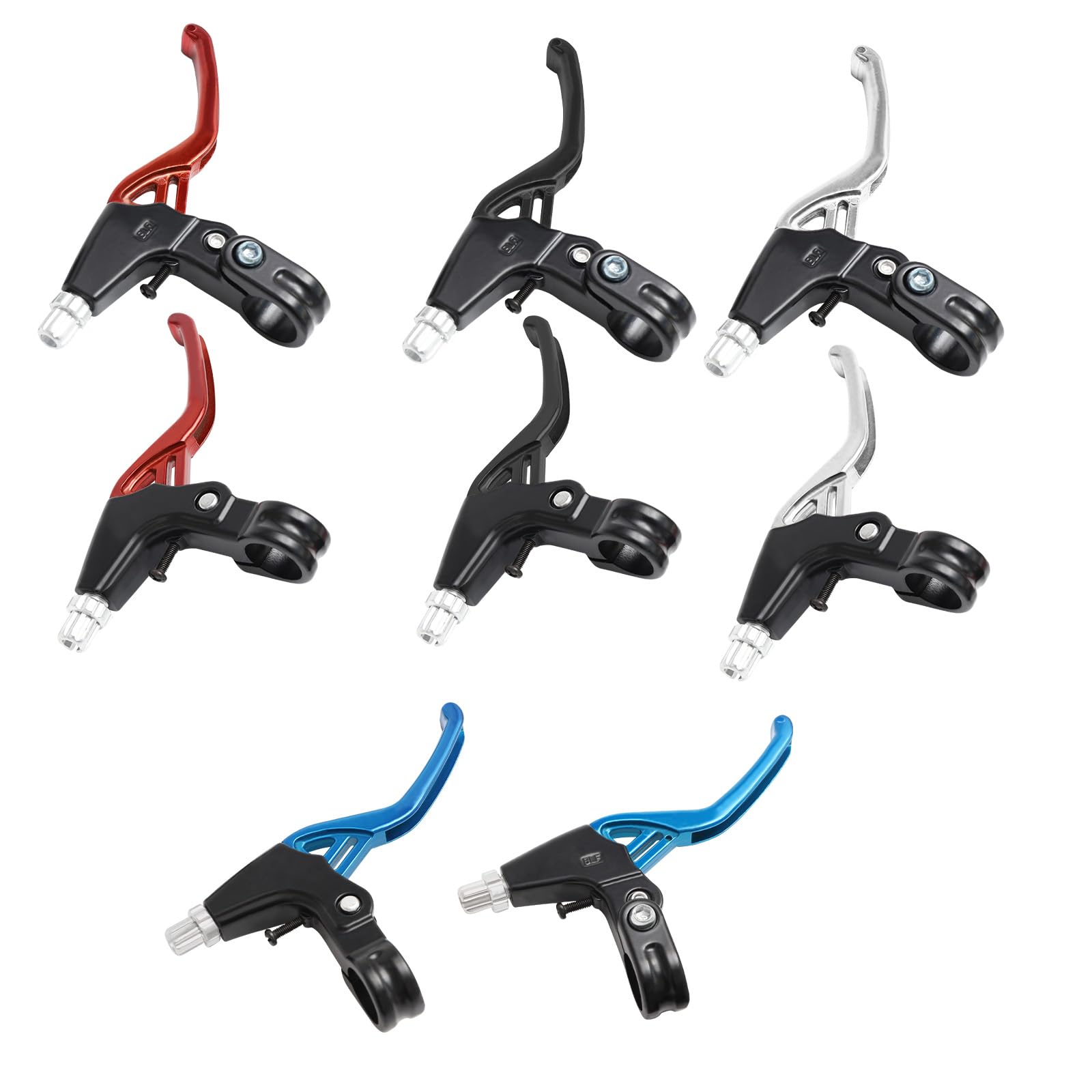 Universal Full Aluminum Alloy Bicycle Brake Levers - 1 Pair for Road Bike, MTB, BMX & Mountain Cycling | Lightweight & Durable Brake Handles for Smooth Stopping | Perfect for Commuting, Trail Riding & Urban Cycling (Red)
