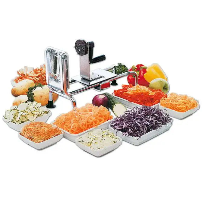 Premium Spiral Vegetable Slicer - 5 Blade Stainless Steel Spiralizer for Zucchini, Carrots & Potatoes - Perfect for Healthy Noodles, Salads & Meal Prep
