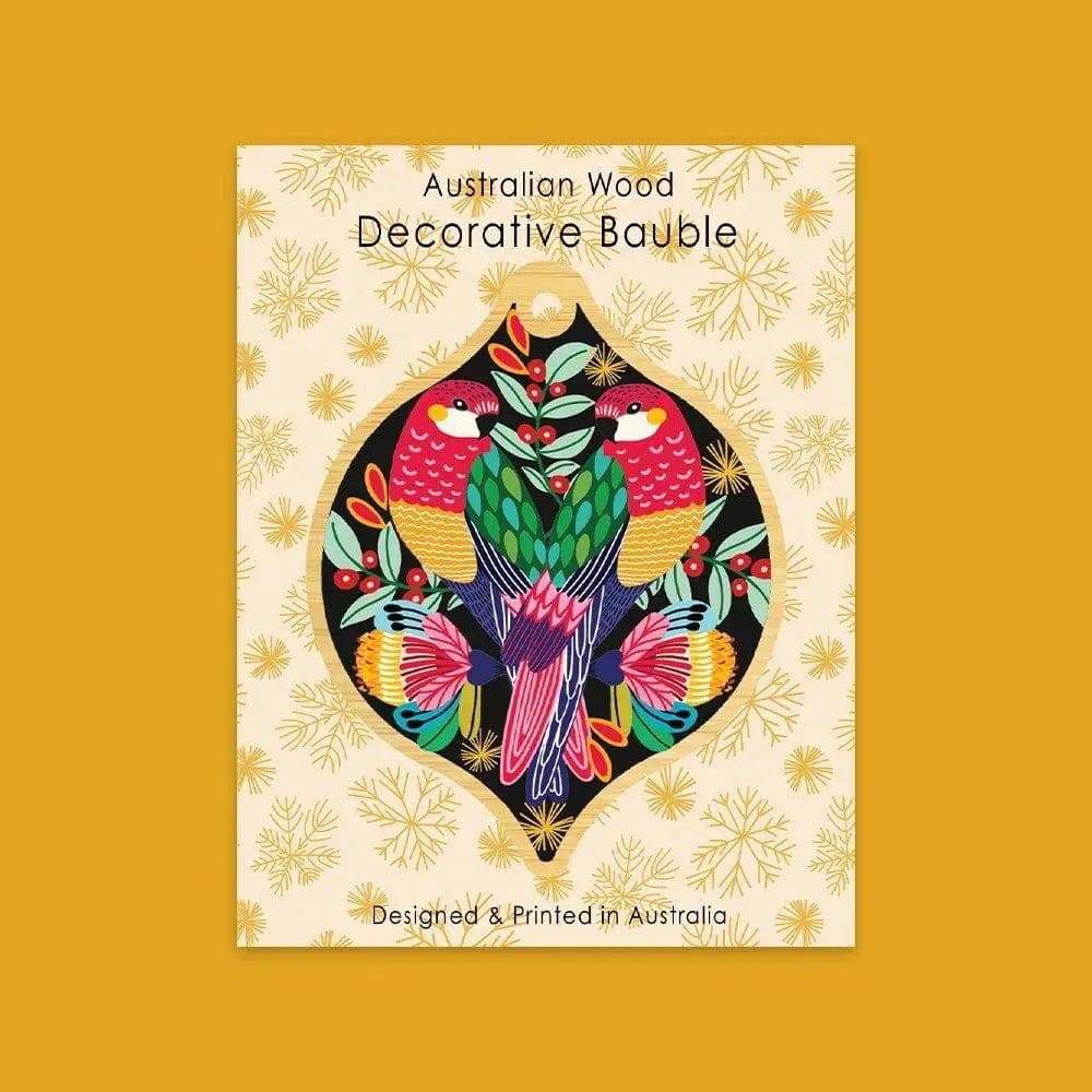 Rosella Birds Christmas Ornaments - Handmade Holiday Decor for Tree, Home & Gifts | Perfect for Xmas Party, Mantel & Festive Decorations