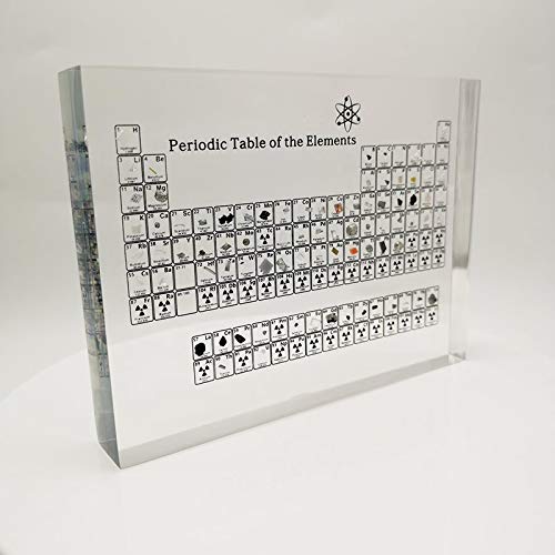 Periodic Table with Real Element Samples - Authentic Educational Display & Unique Science Gift for Students, Teachers & Collectors | Perfect for Classrooms, Labs & Home Decor