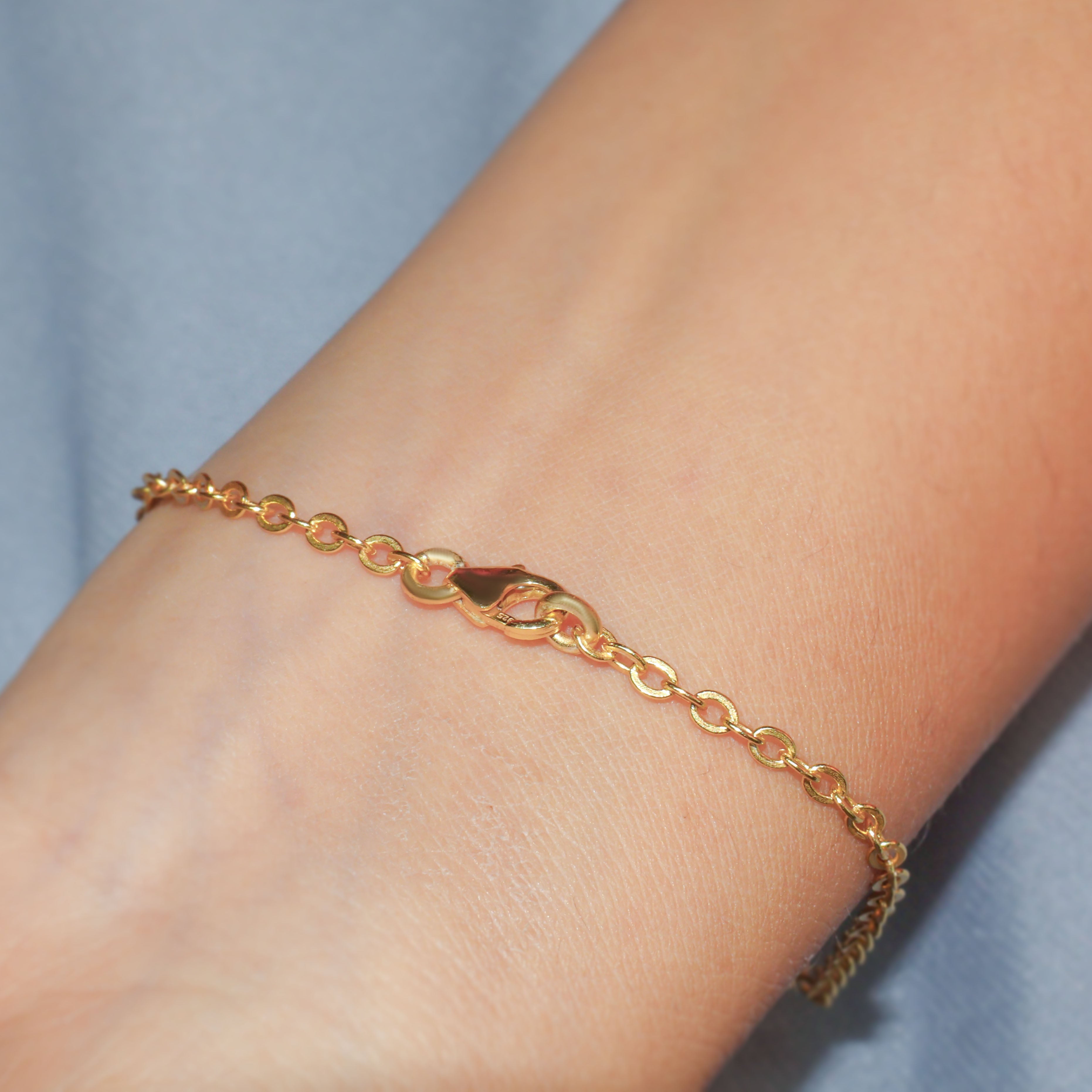 Natural Fire Opal Beaded Gold Vermeil Chain Bracelet for Women | Elegant Jewelry Gift for Her | Perfect for Parties, Weddings & Everyday Wear
