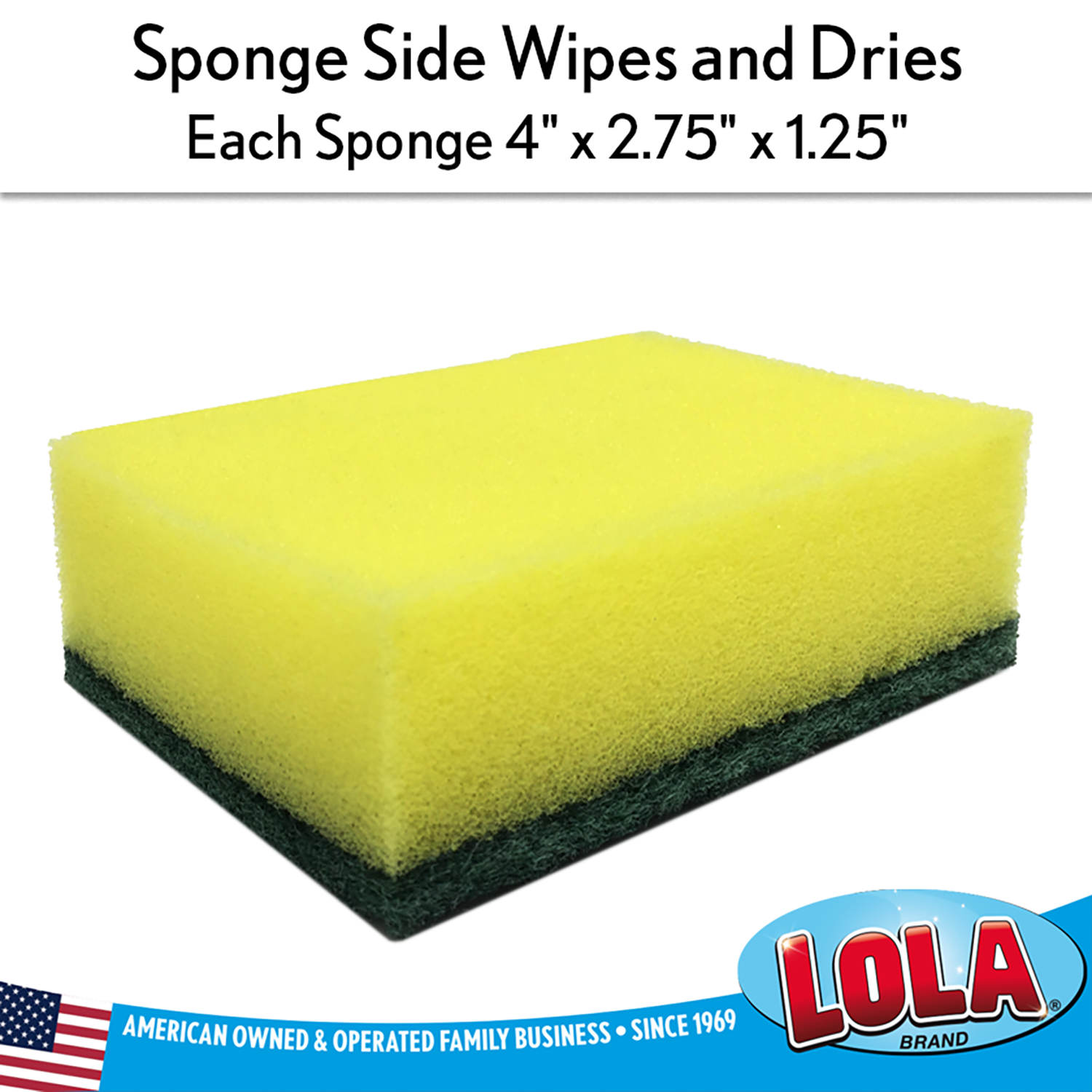 Pot Brite Scour n' Sponge - 12 Pack Heavy Duty Cleaning Sponges for Pots, Pans & Cookware - Non-Scratch Kitchen Scrubber for Tough Stains & Grease