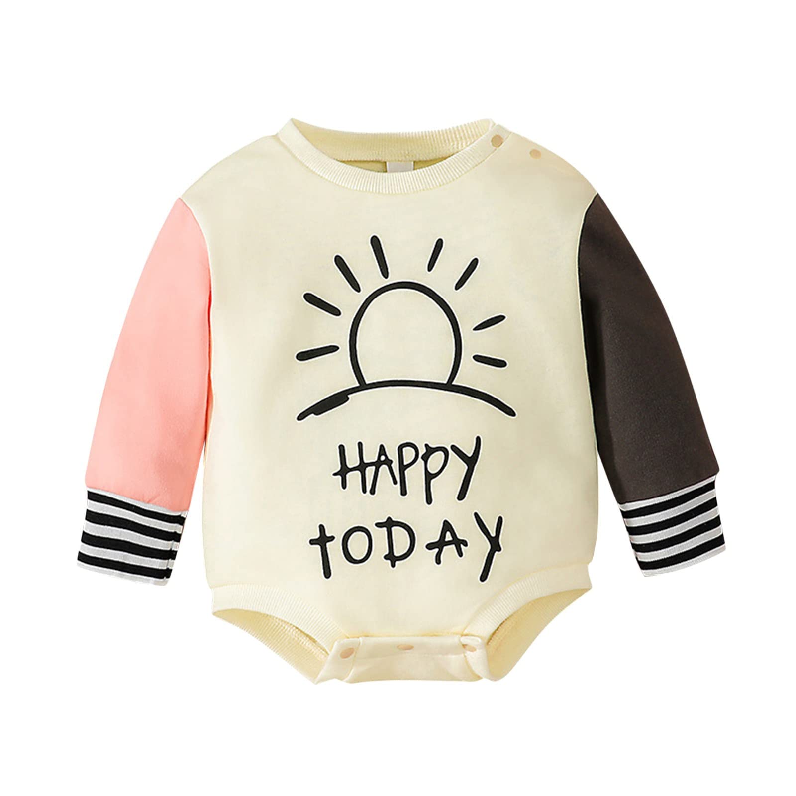 Newborn Baby Boy & Girl Fall & Winter Clothes - Soft Long Sleeve Romper Onesie Bodysuit Outfit (3-6 Months, Pink) | Perfect for Autumn Playdates, Family Photos & Cozy Indoor Comfort