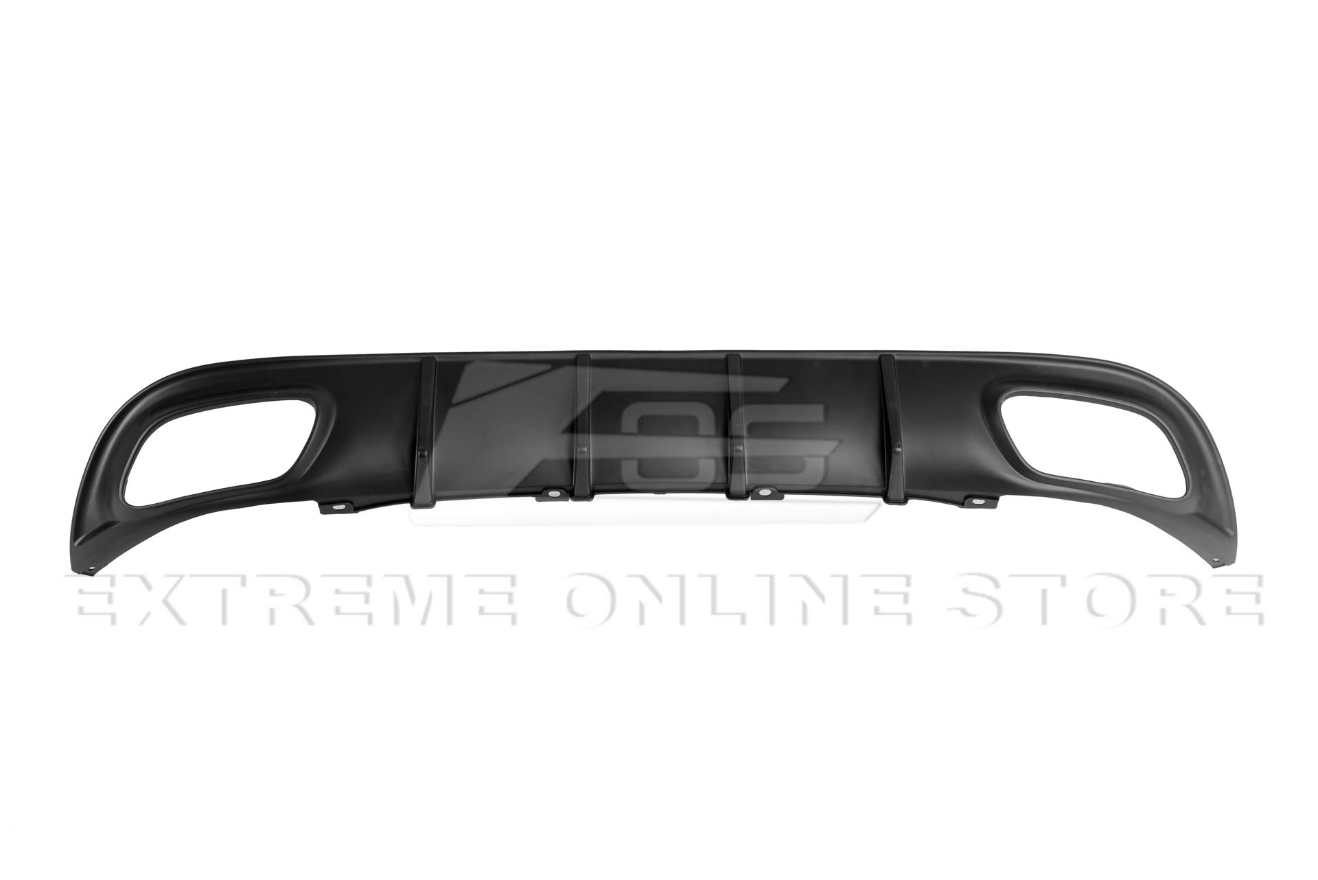 2015-Present Dodge Charger Base Models Replacement SRT Style Rear Bumper with Quad Exhaust Tips | ABS Plastic Matte Black Diffuser | Perfect for Car Upgrades & Street Performance Enhancement