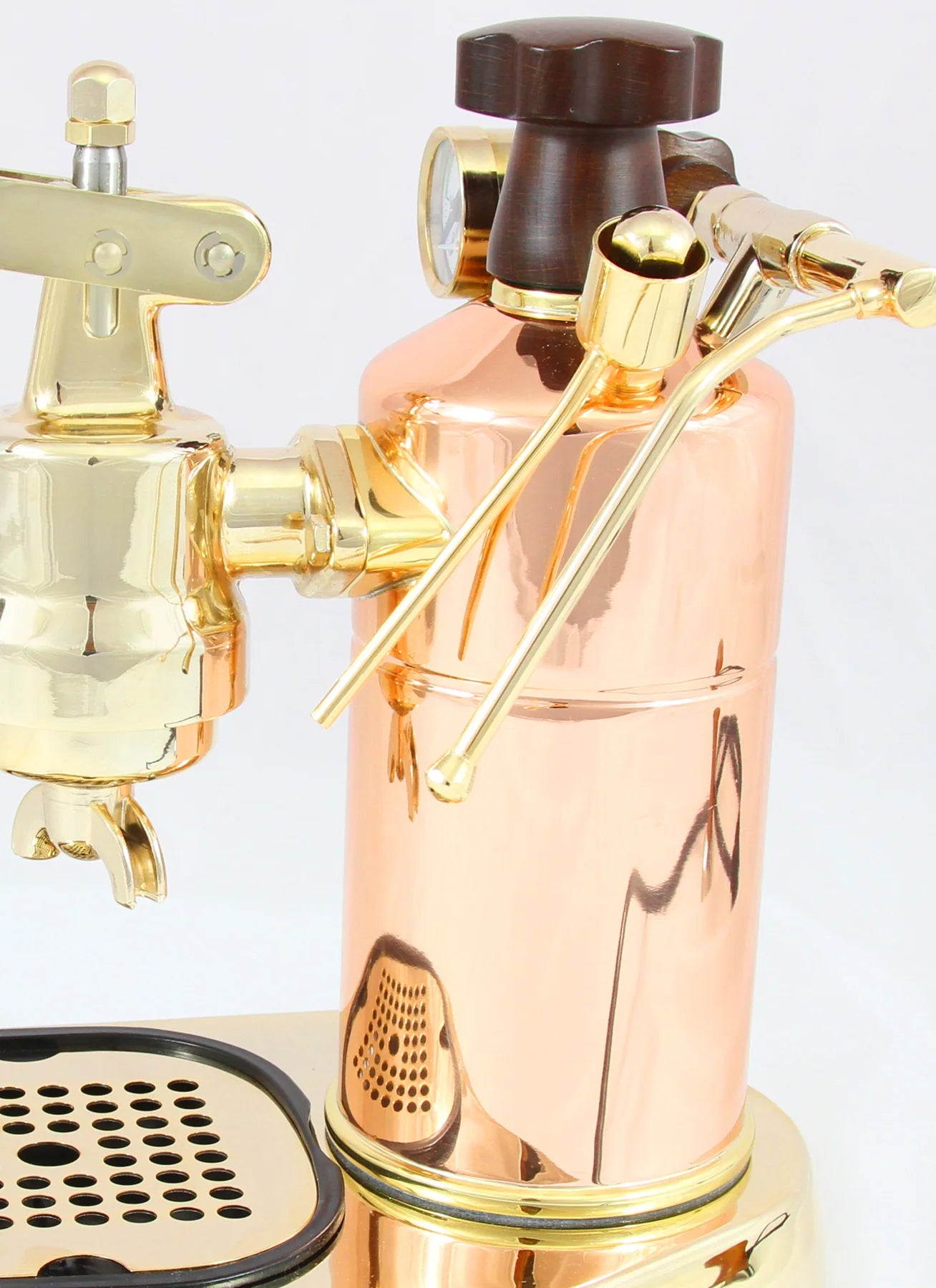La Pavoni Professional Copper/Brass Espresso Machine PB 16 - Premium Italian Coffee Maker for Home & Cafe Use