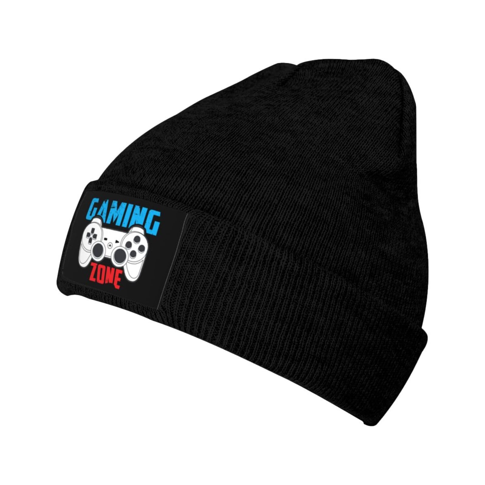 Unisex Winter Knit Beanie Hat for Men & Women - Soft Acrylic Gaming Zone Game Machine Design - Perfect for Cold Weather, Outdoor Sports & Casual Wear