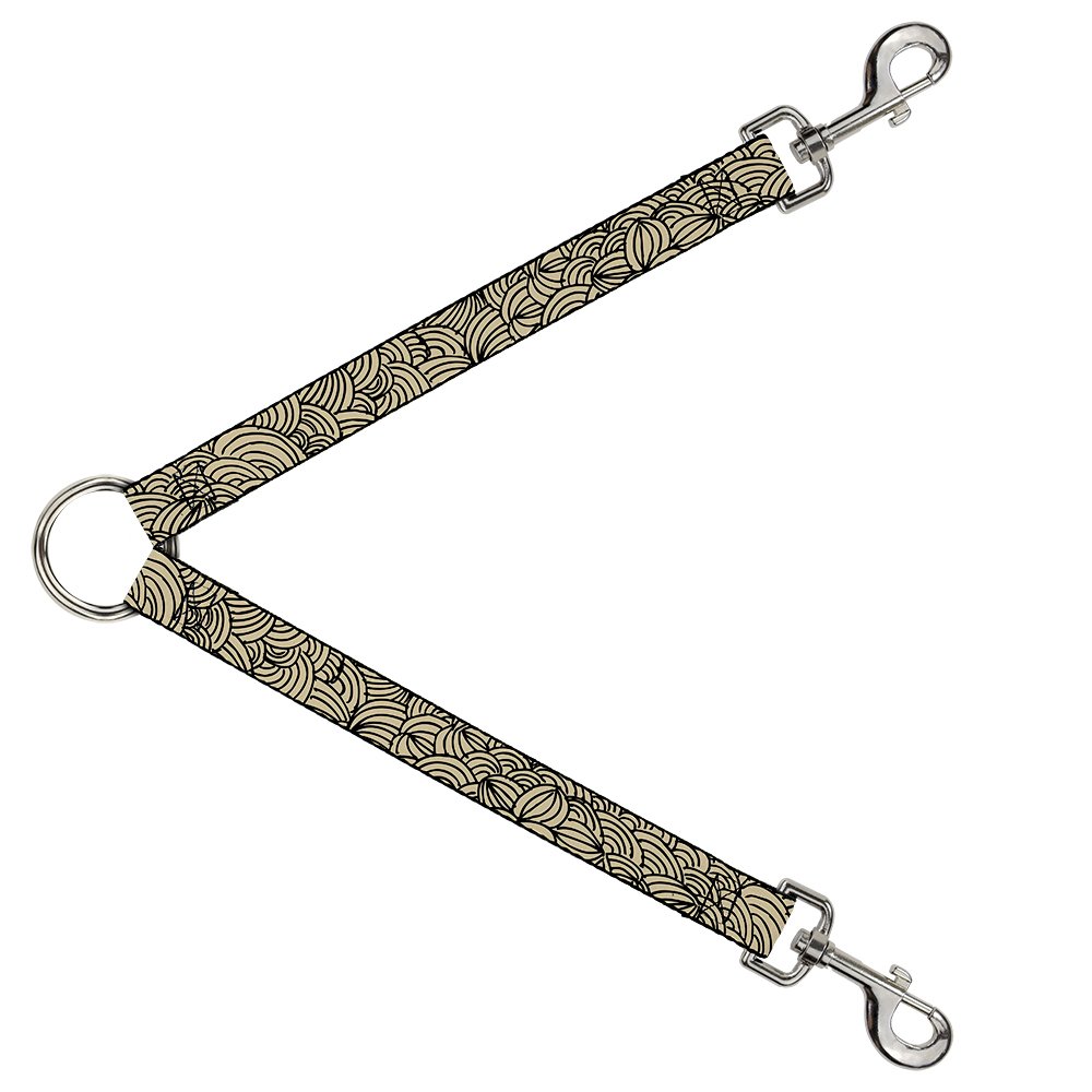 Premium Dog Leash Splitter for Doodles - 1 Foot Long, 1 Inch Wide (Cream & Black) | Perfect for Multi-Dog Walking, Training & Outdoor Adventures