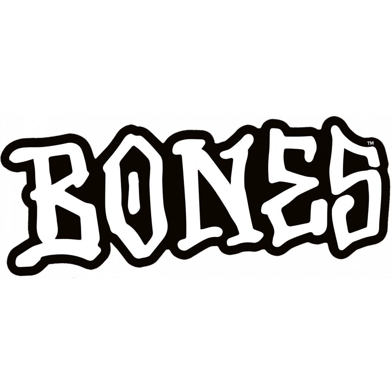 Bones Graffiti Sticker Medium - Black & White Urban Art Decals for Skateboards, Laptops & DIY Projects - Street Style Wall & Gear Stickers