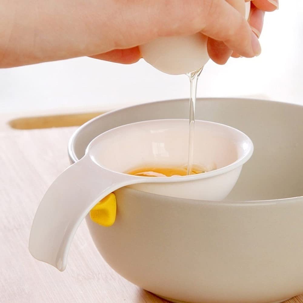 U-K Plastic Egg White Yolk Separator - Kitchen Cooking Tool for Baking & Cooking - Egg Divider Filter Gadget for Perfect Cakes, Meringues & Mayonnaise - Essential Kitchen Accessory for Home Chefs