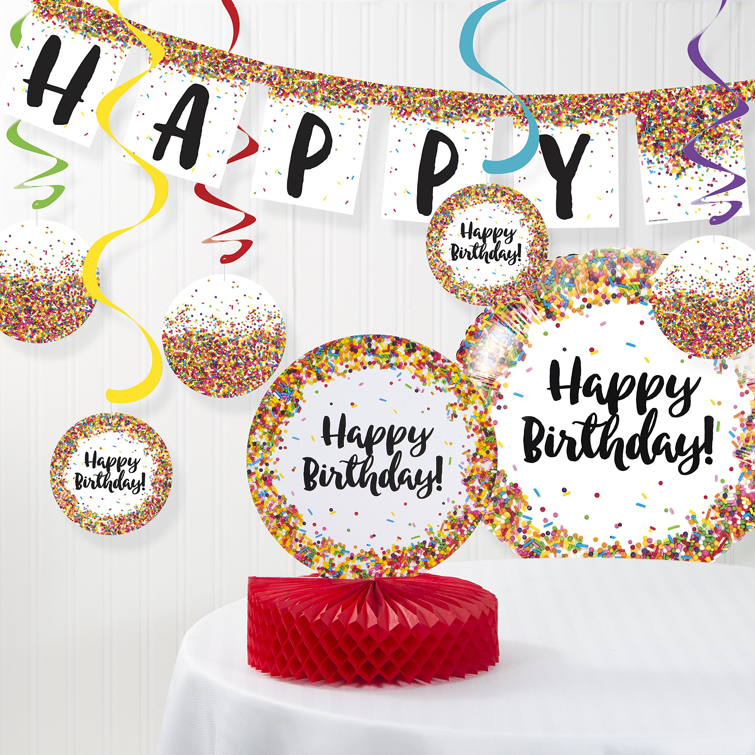 Colorful Confetti Sprinkles for Birthday Party Decorations - Bulk Pack of 1000 Pieces - Perfect for Cupcake Toppers, Cake Decorations & Party Supplies