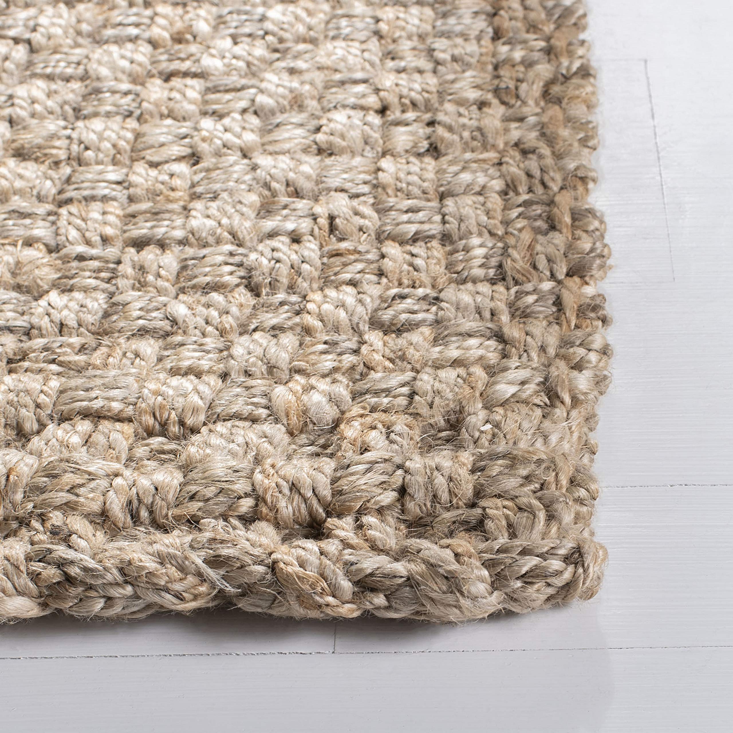 SAFAVIEH Natural Fiber Collection 6'x6' Square Handmade Jute Area Rug - NF268A Farmhouse Style Natural Fiber Rug for Living Room, Bedroom & Boho Decor