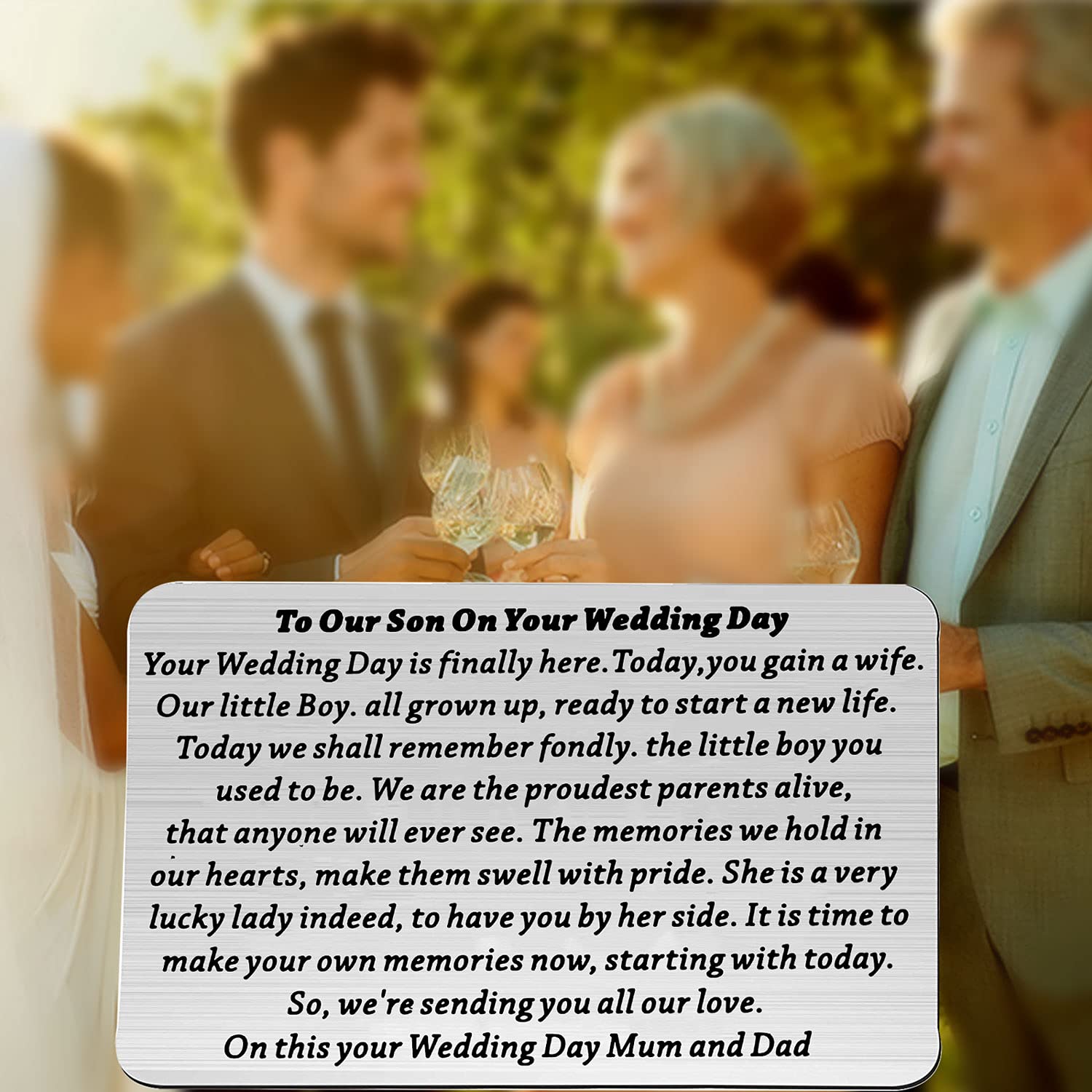 WSNANG Elegant Wedding Card Holder from Mom & Dad - Perfect for Bridal Shower, Wedding Day & Anniversary Gifts